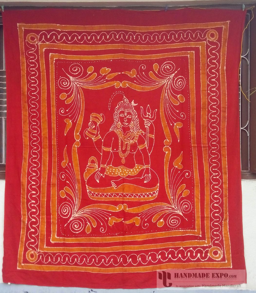 Shiva Design Batik Bed Sheet