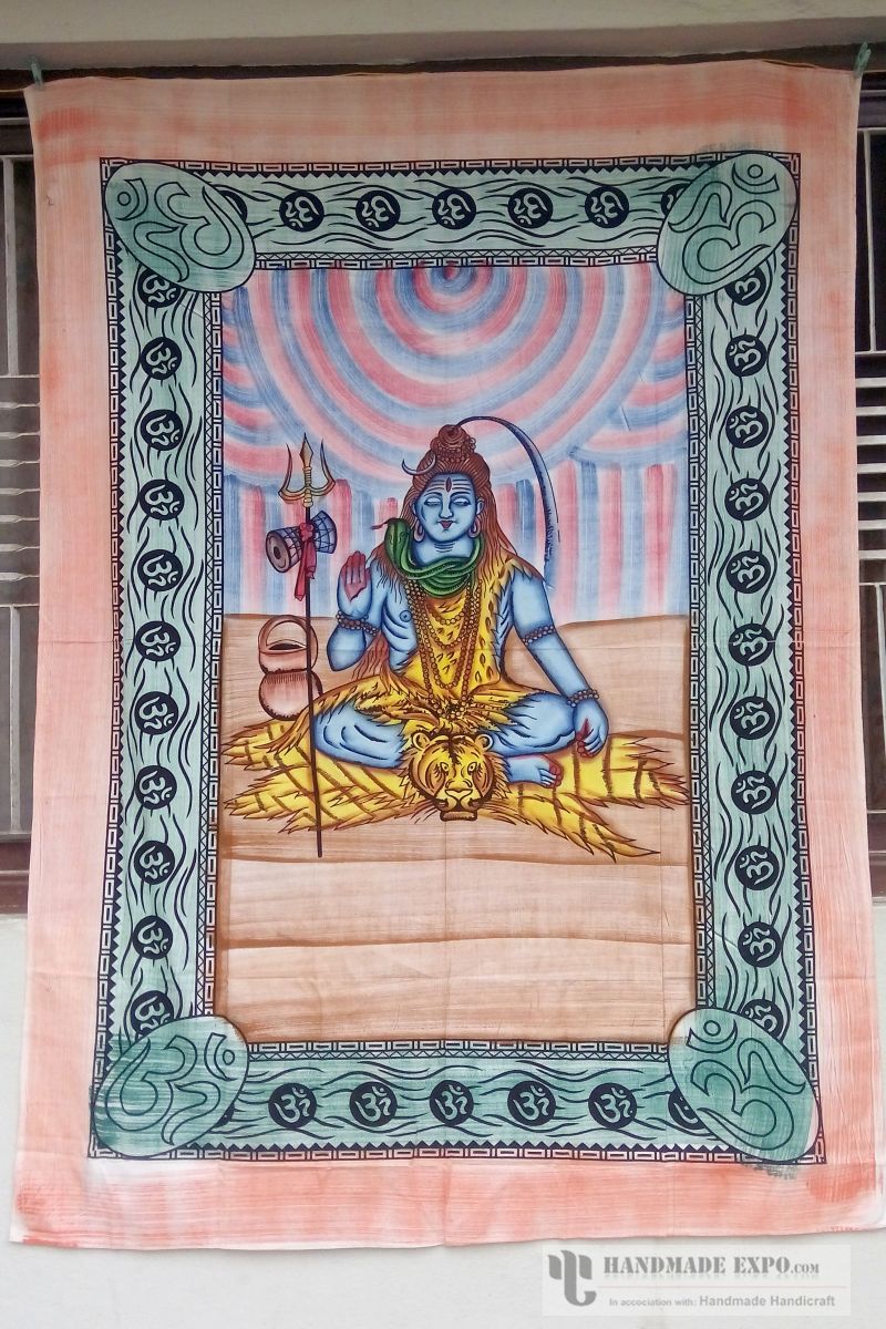 Colored Shiva Bed Sheet