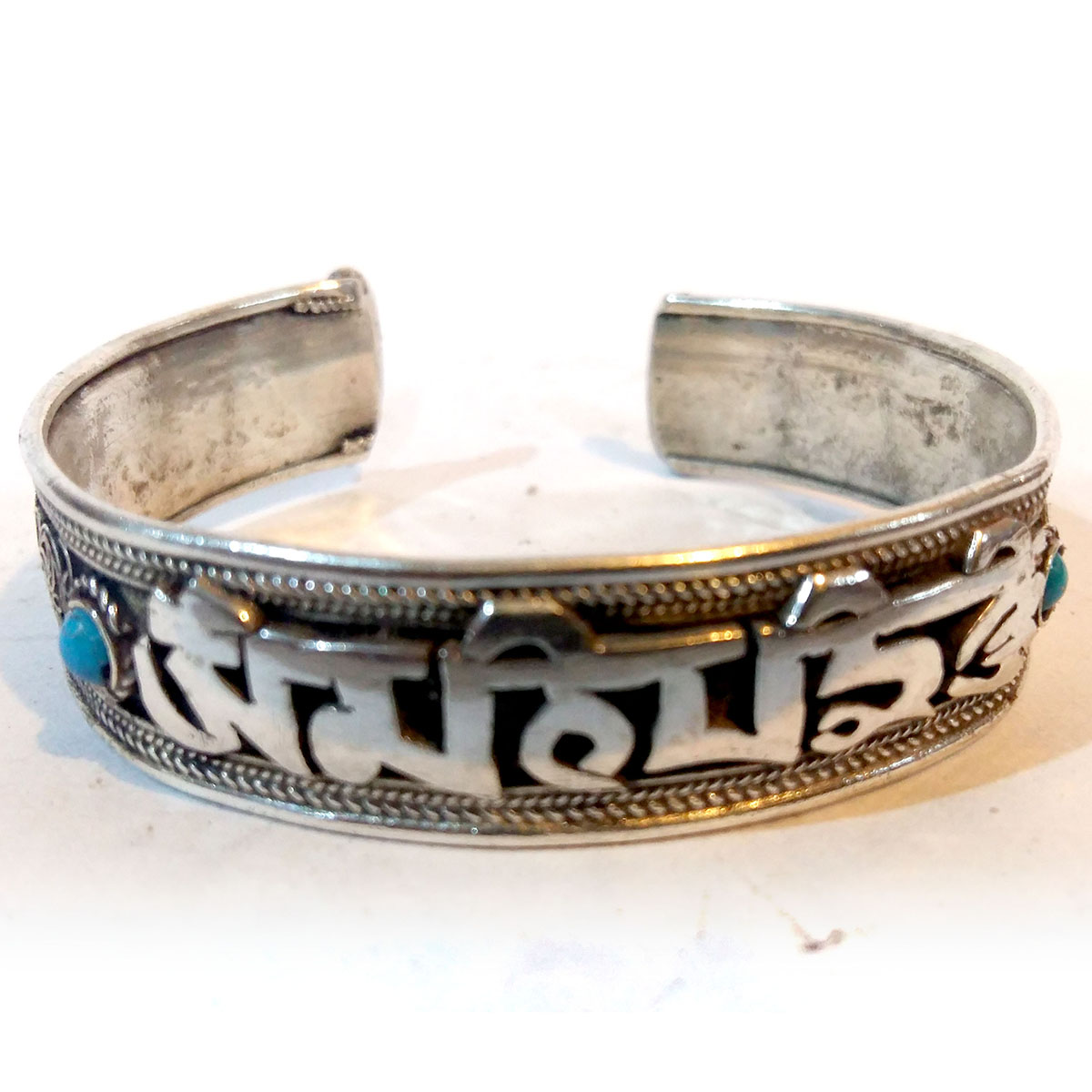 Om Mani Padme Hum Metal Bracelet