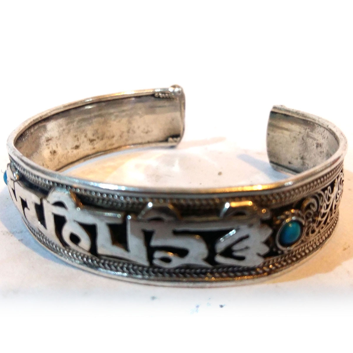 Om Mani Padme Hum Metal Bracelet