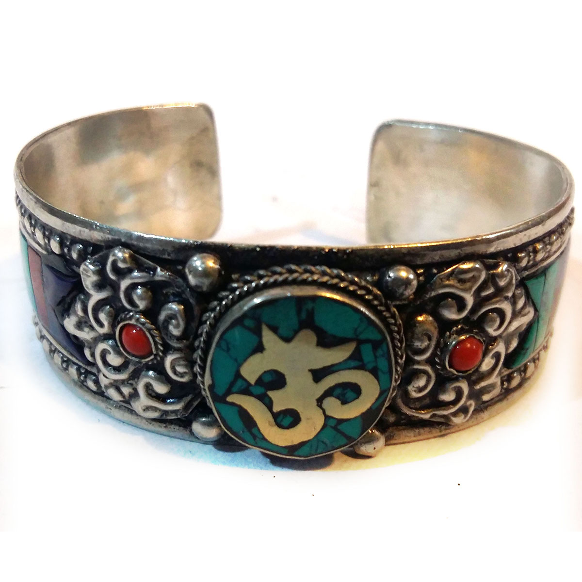 Flower Metal Bracelet Om Centre