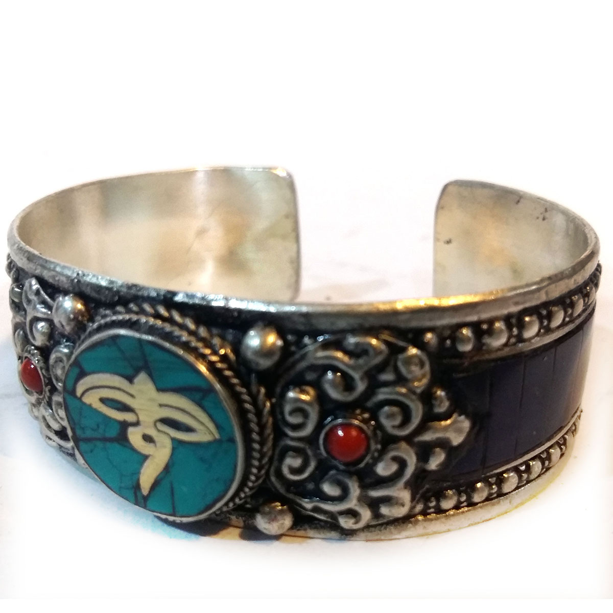 Flower Metal Bracelet Buddha Eye Centre