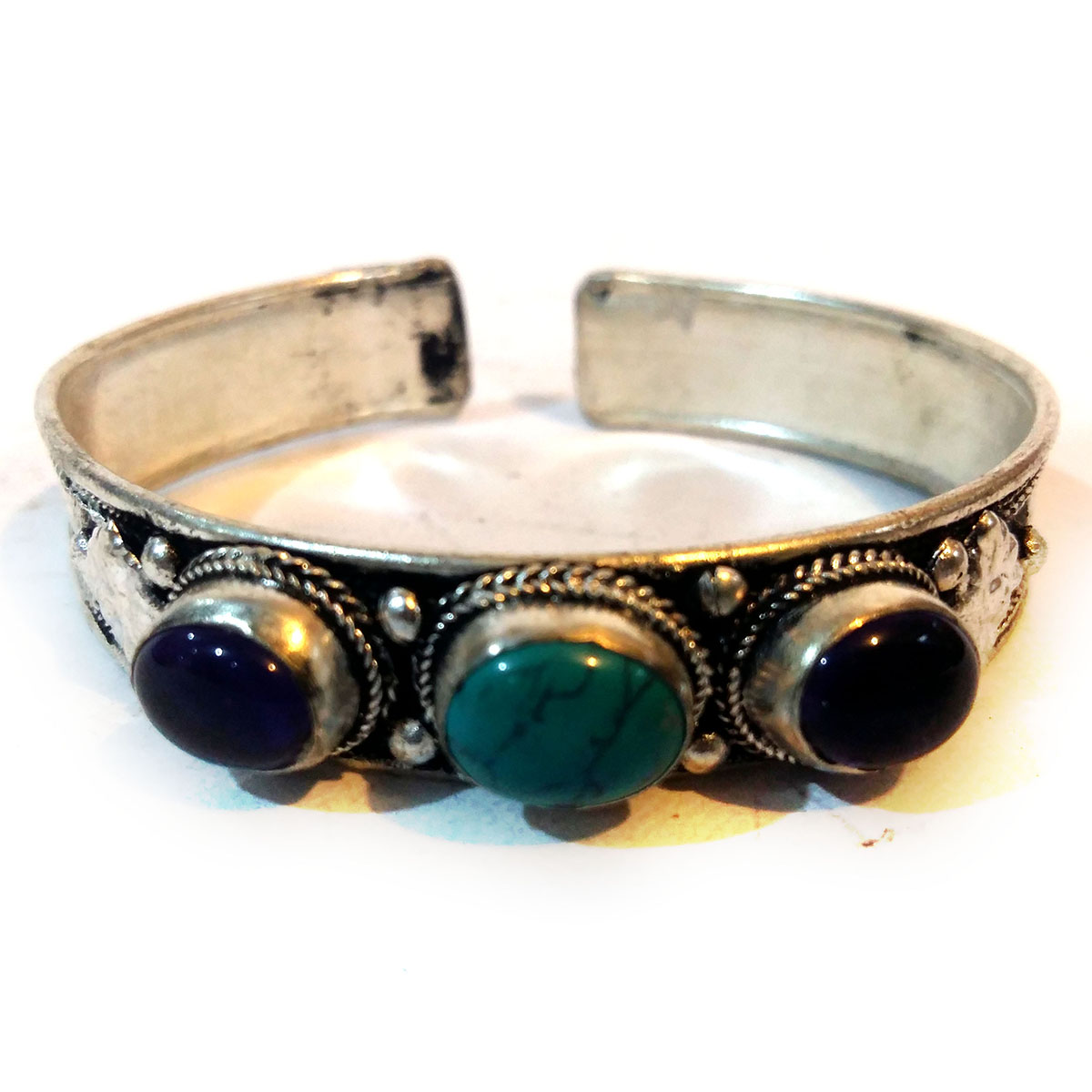 3 Mix Stone Metal Bracelet