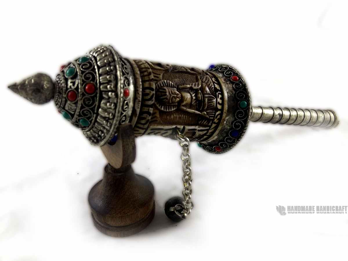 Brass Hand Held Prayer Wheel