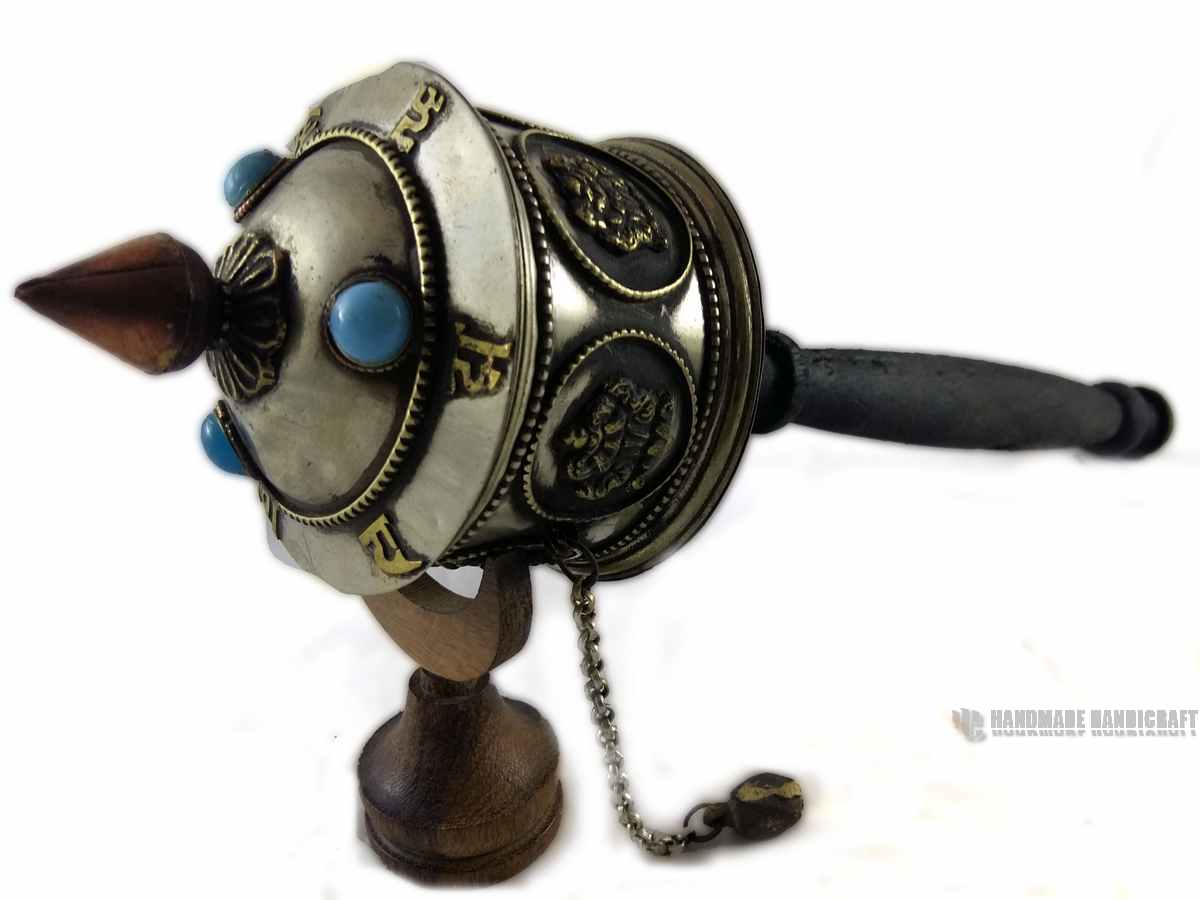 Brass Hand Held Prayer Wheel