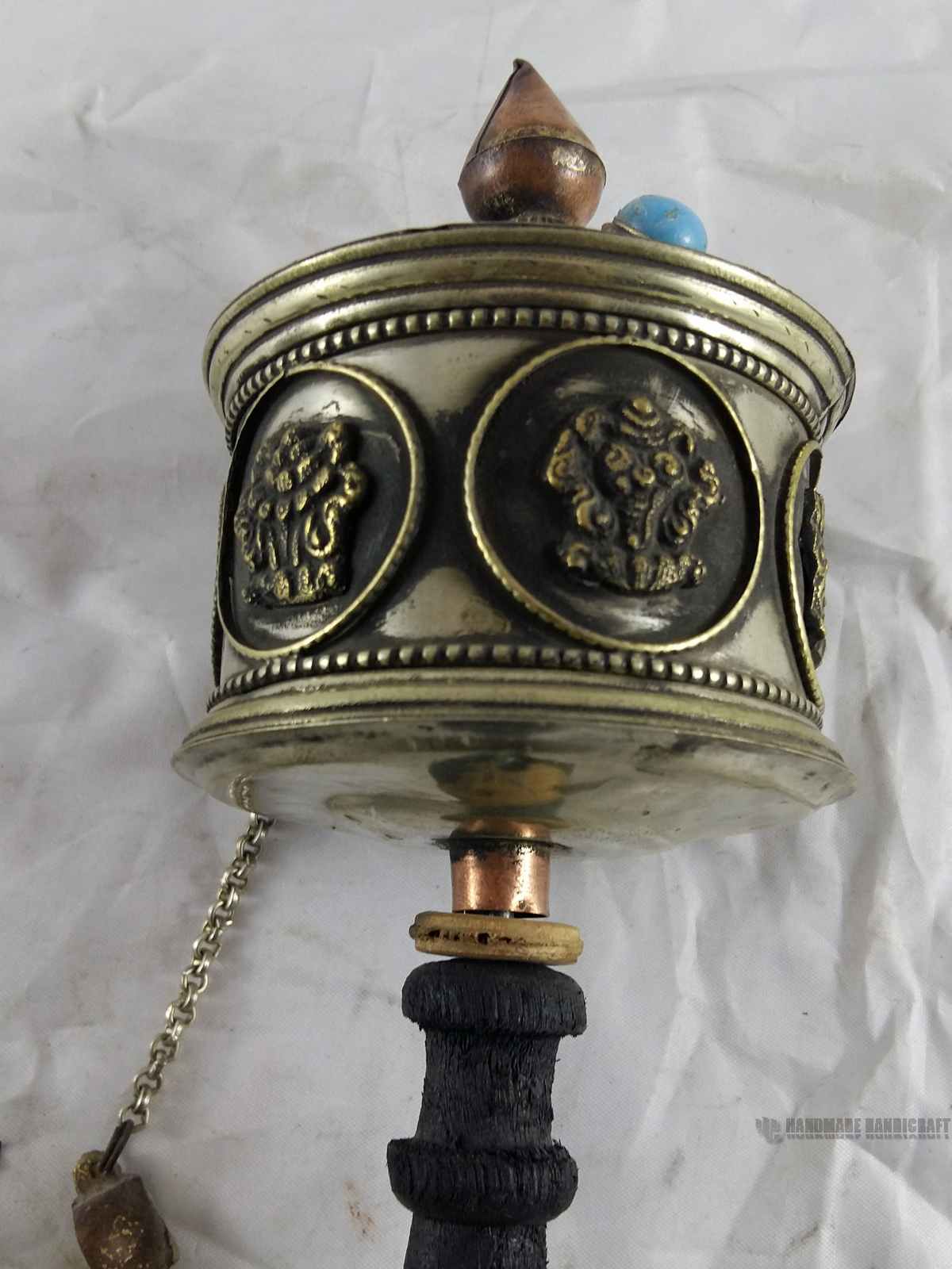 Brass Hand Held Prayer Wheel