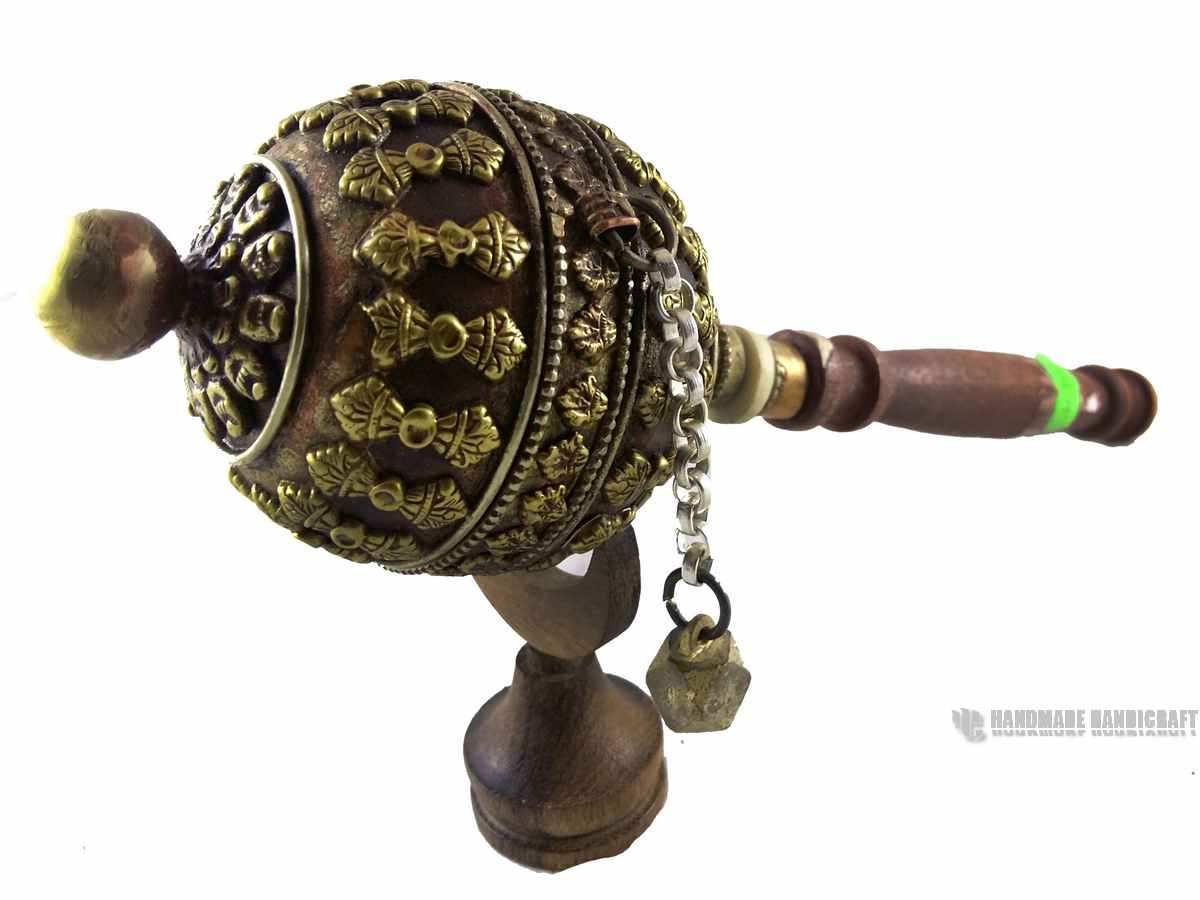 Brass Hand Held Prayer Wheel