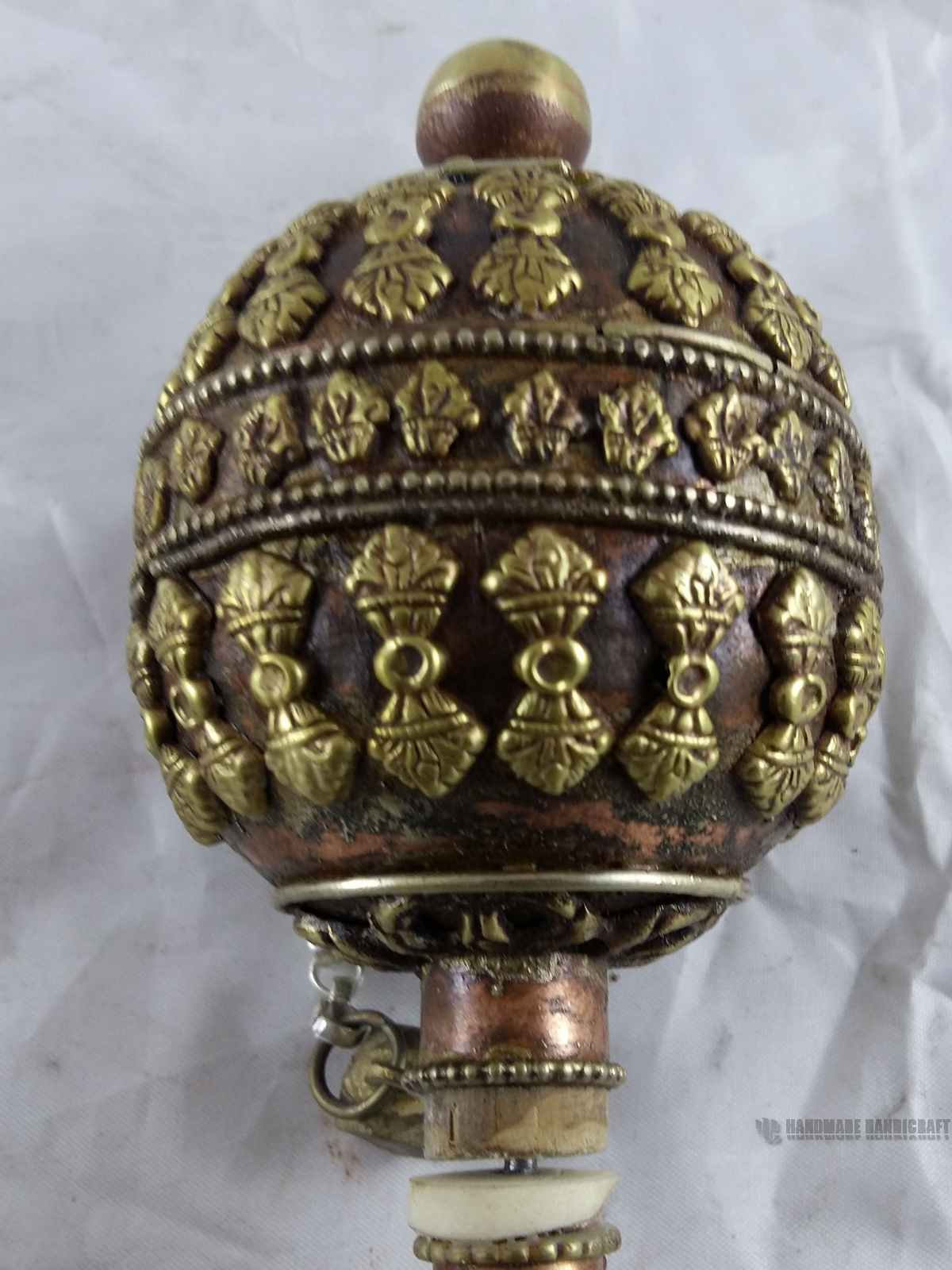 Brass Hand Held Prayer Wheel