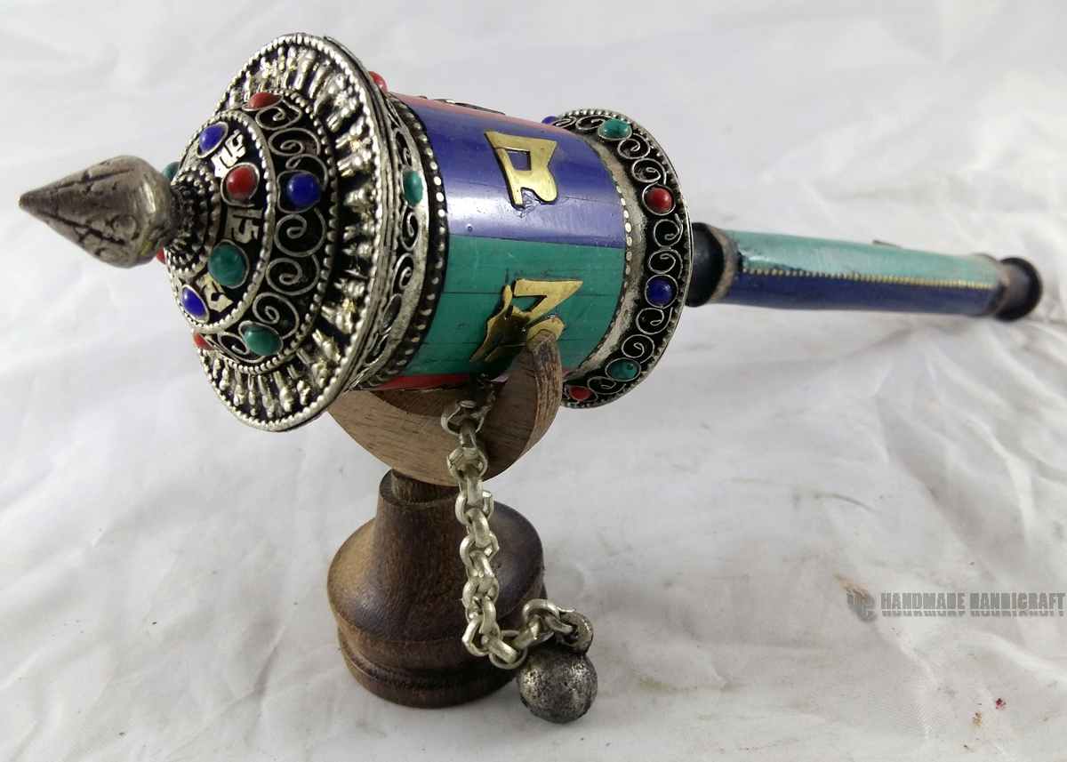 Brass Hand Held Prayer Wheel