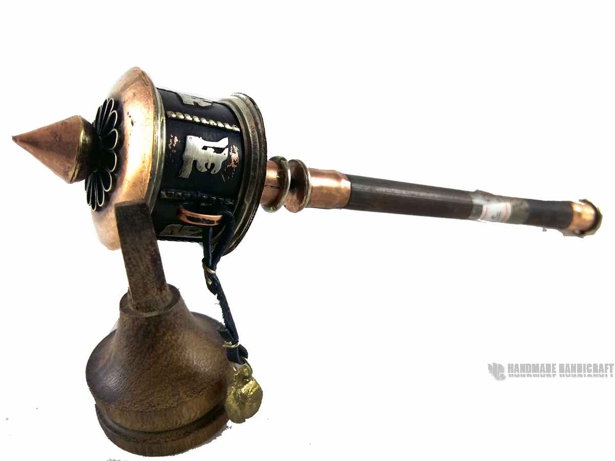 Brass Hand Held Prayer Wheel