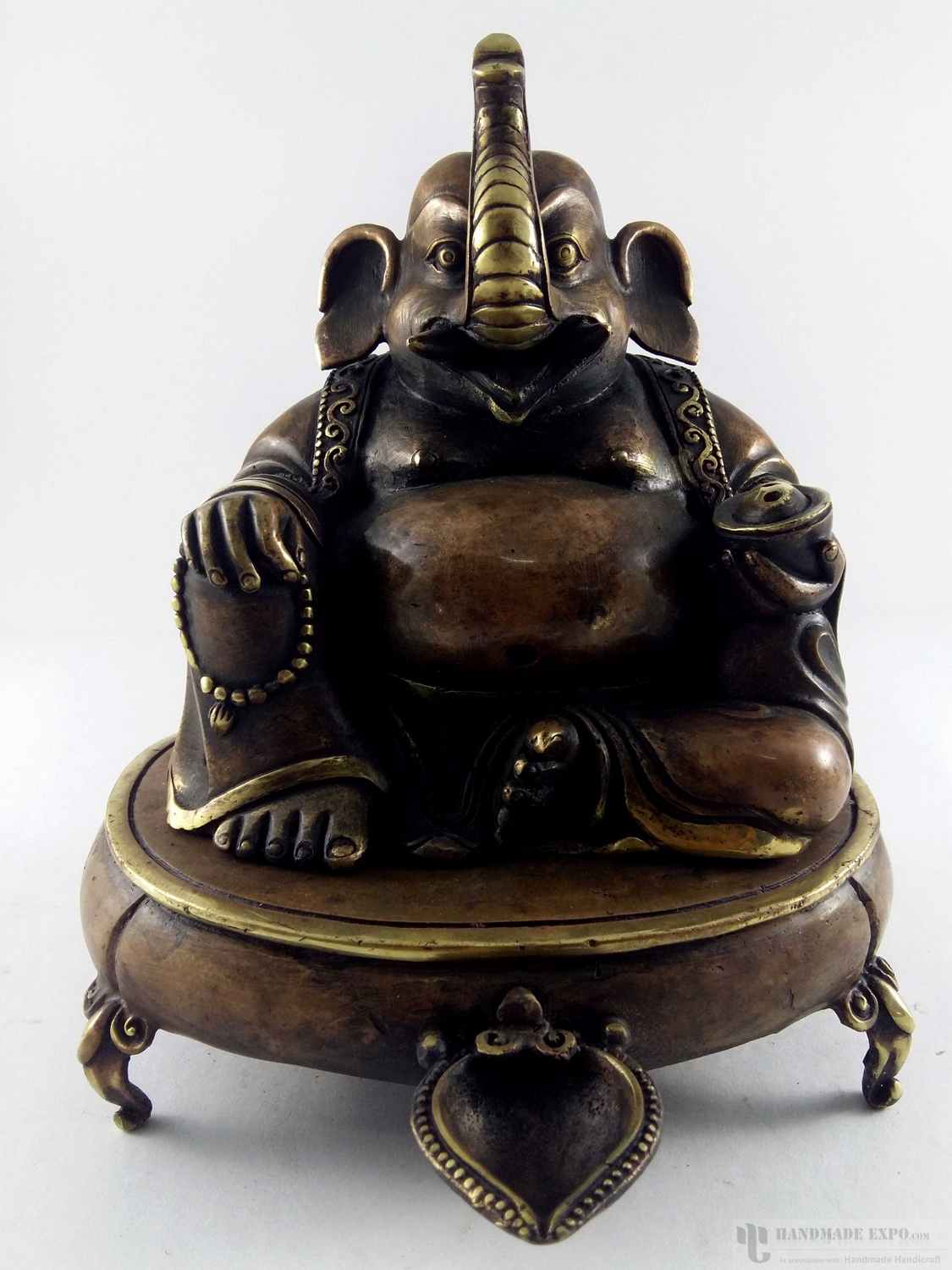 Brass Ganesh Incense Burner <span Style=