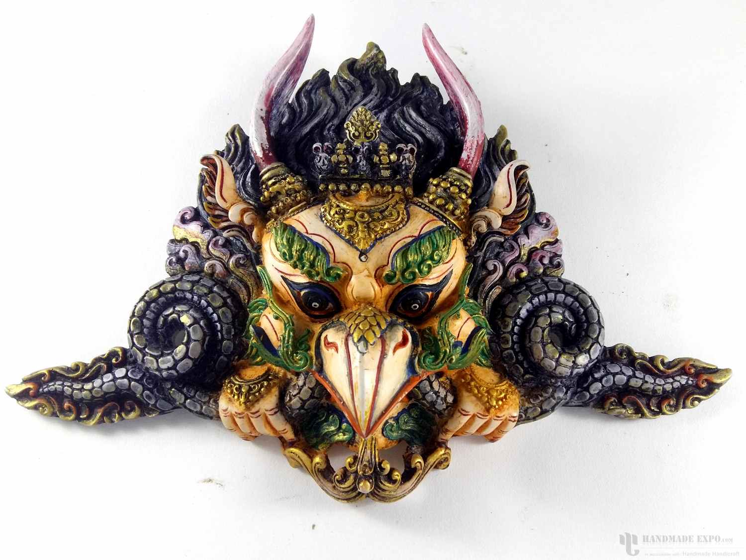 Resin Garuda Mask - Painted <span Style=