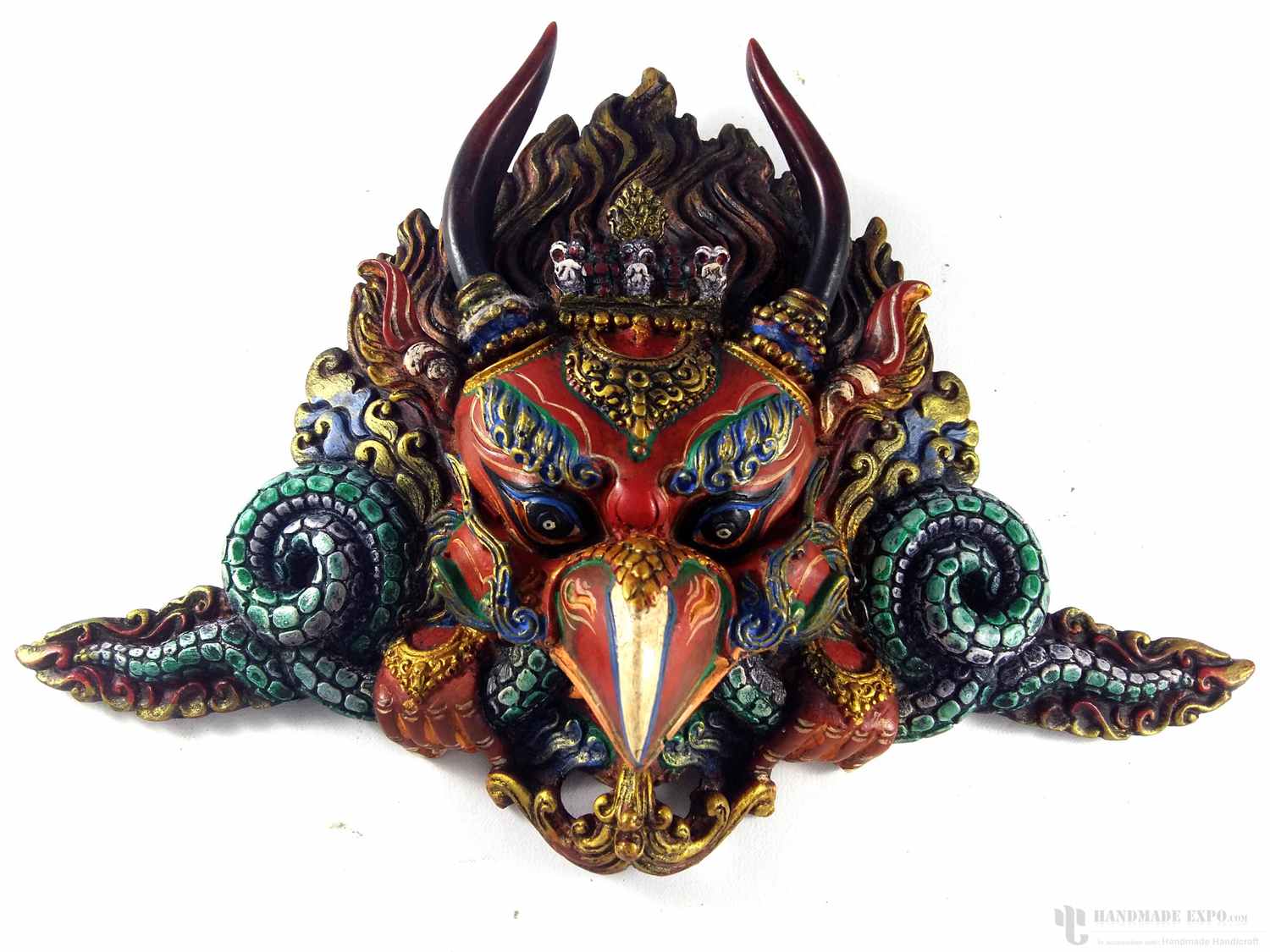 Resin Garuda Mask - Painted <span Style=