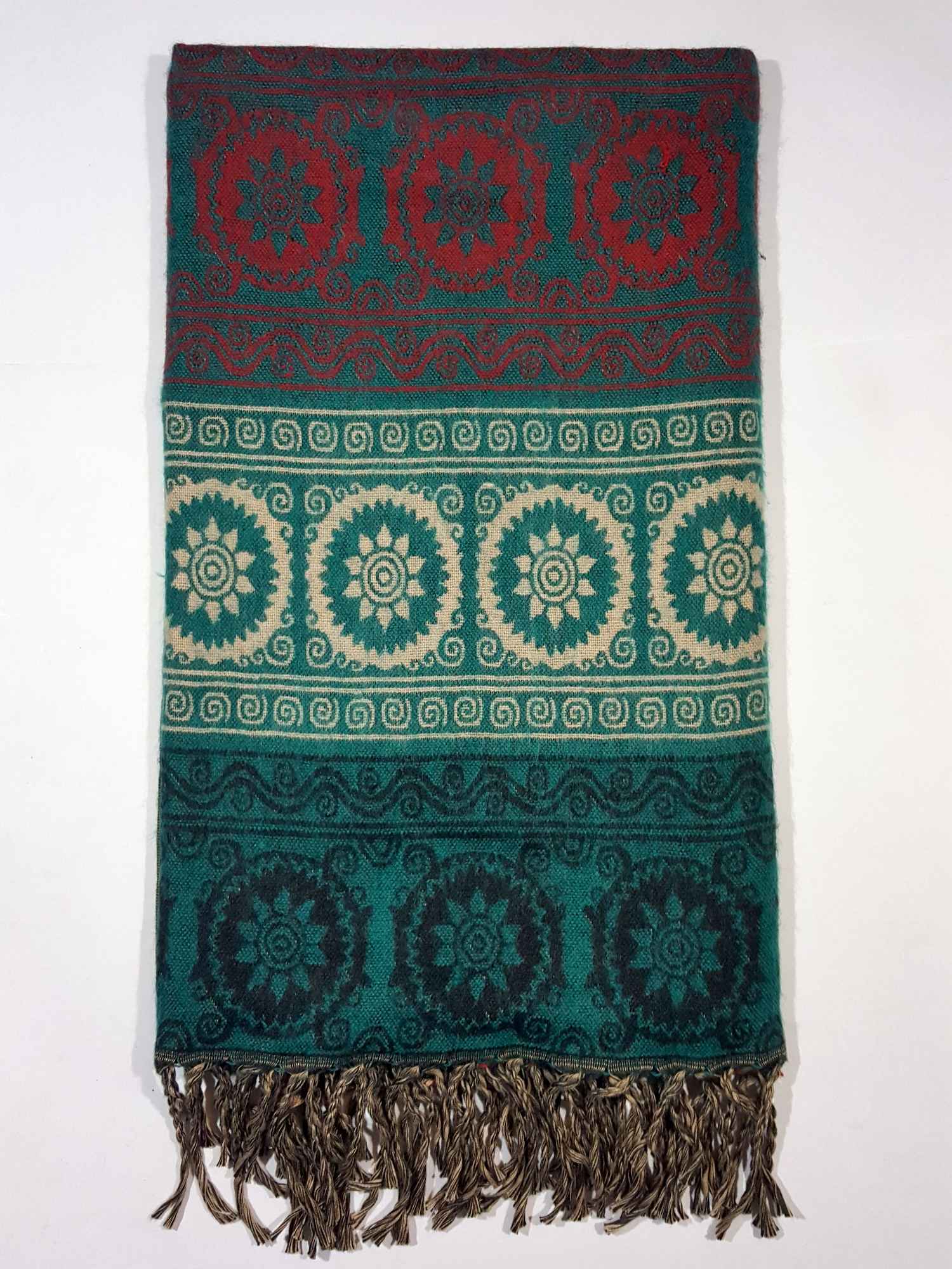 Dhaka Shawl, Multicolor Durable Acrylic Shawl <span Style=