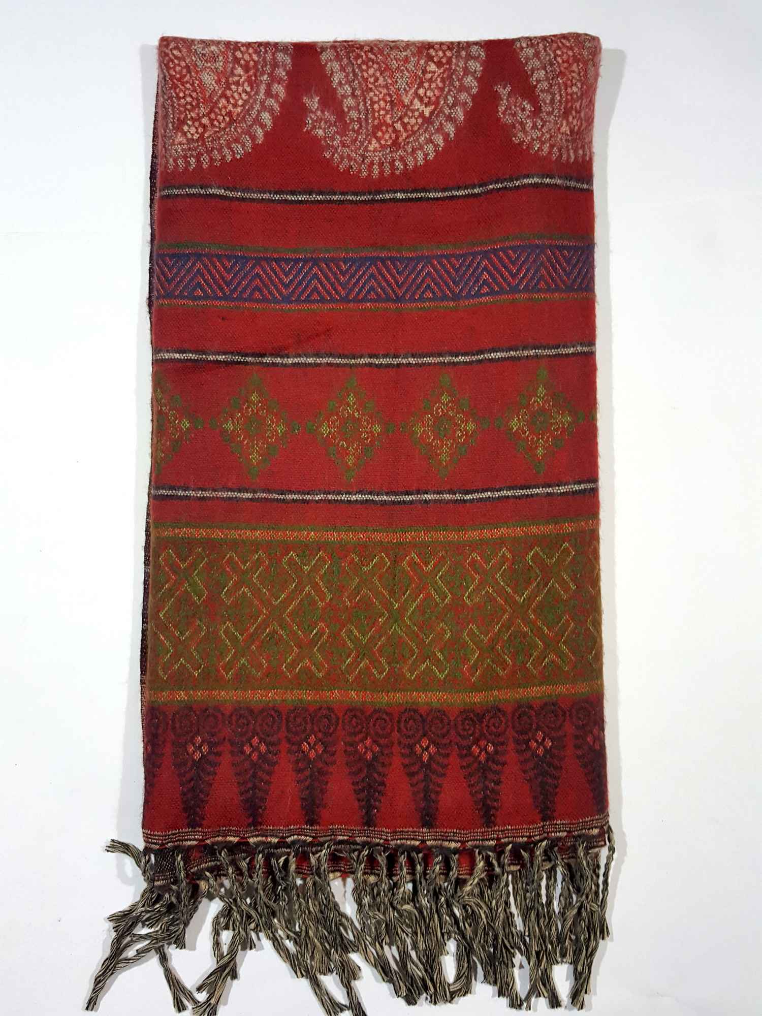 Dhaka Shawl, Multicolor Durable Acrylic Shawl <span Style=
