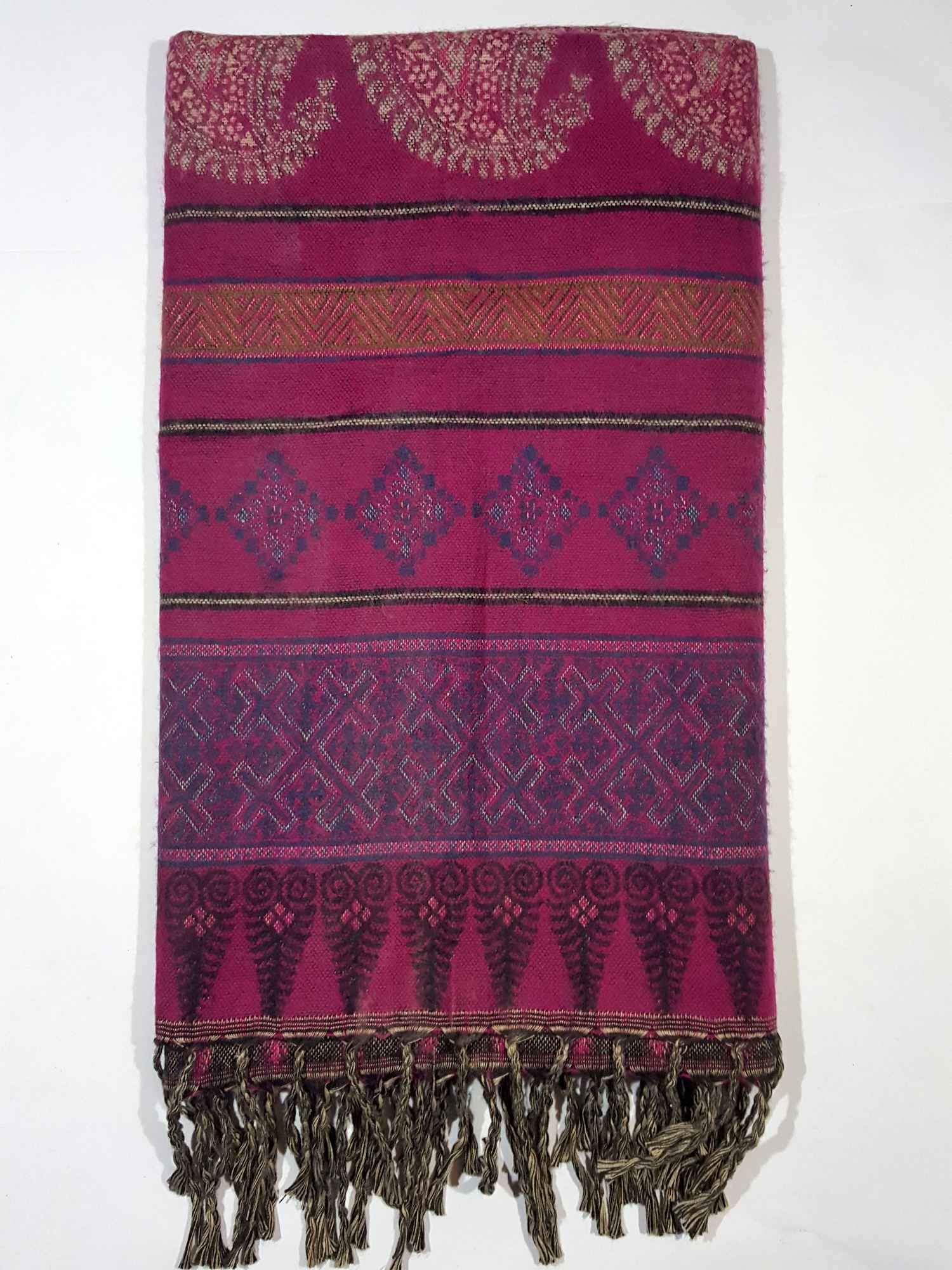 Dhaka Shawl, Multicolor Durable Acrylic Shawl <span Style=