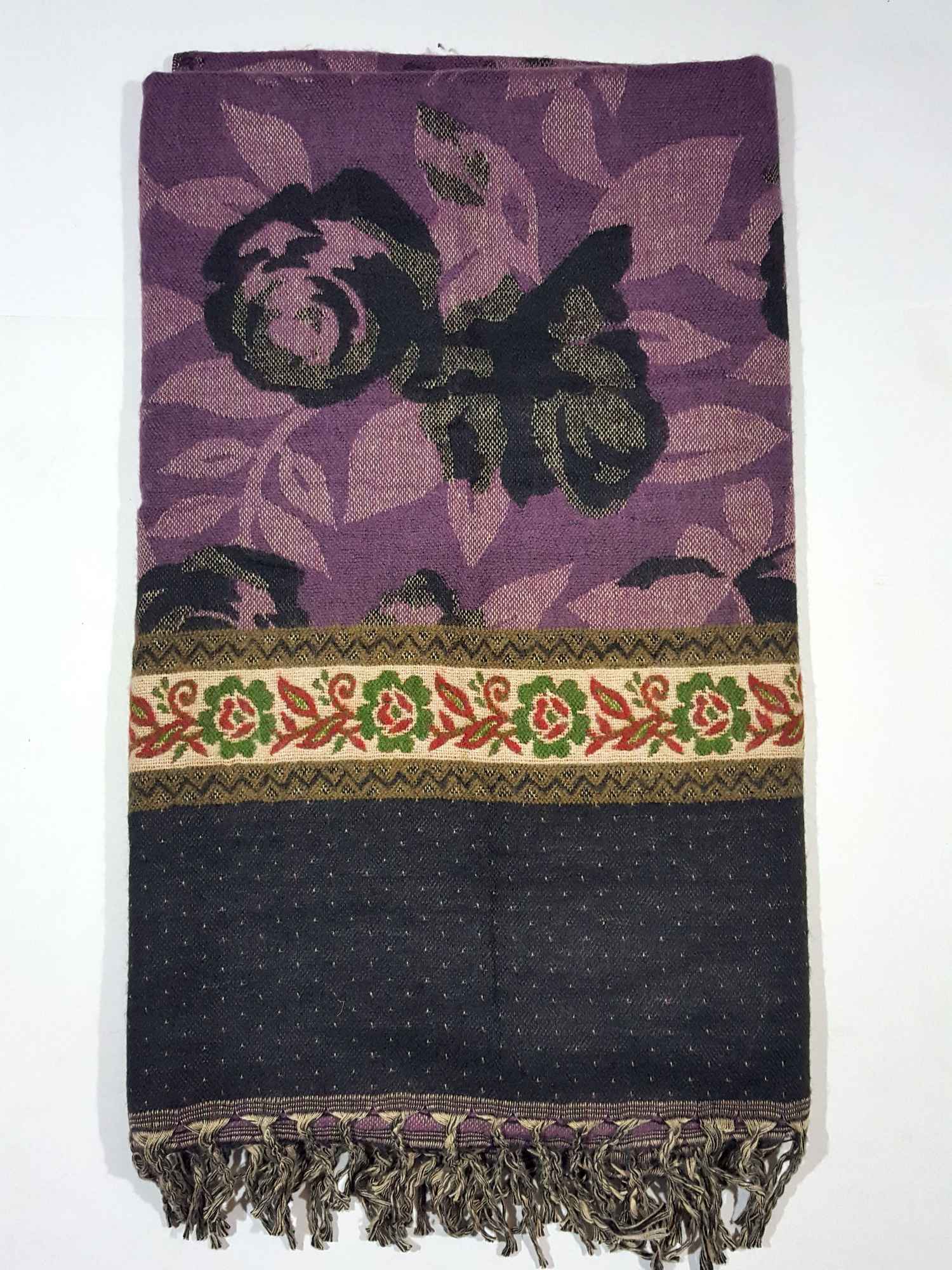 Dhaka Shawl, Multicolor Durable Acrylic Shawl <span Style=