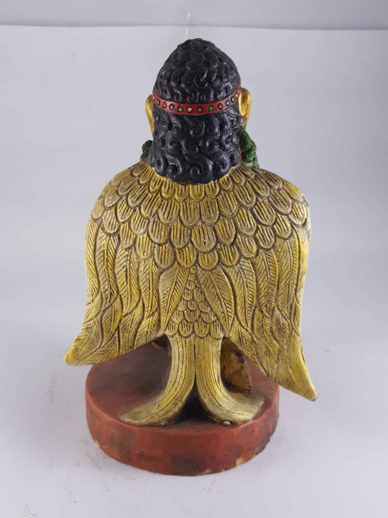 Clay Statue Of Garuda, made In Nepal, handmade, painted