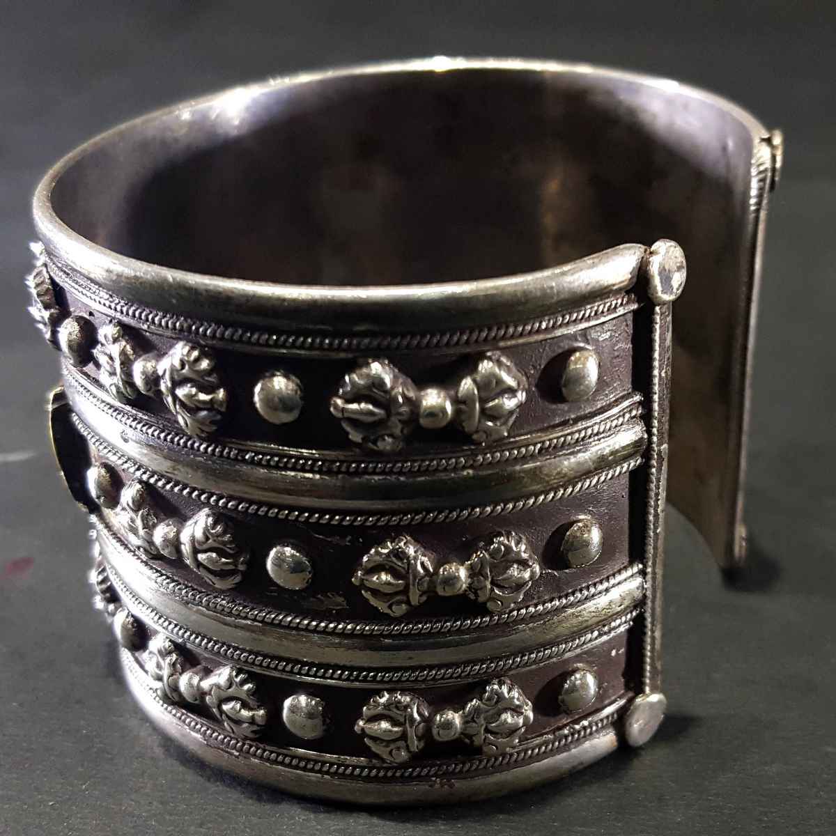 Handmade Silver Bracelet om Mani Padme Hum
