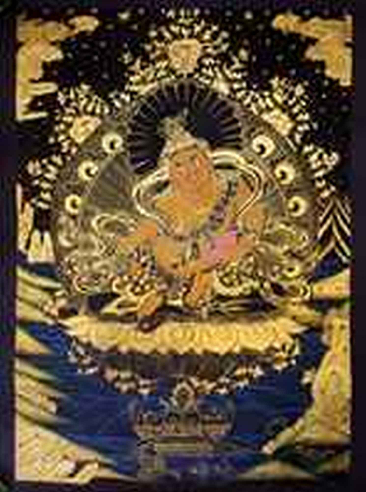 Yellow Jambhala Thangka <span Style=