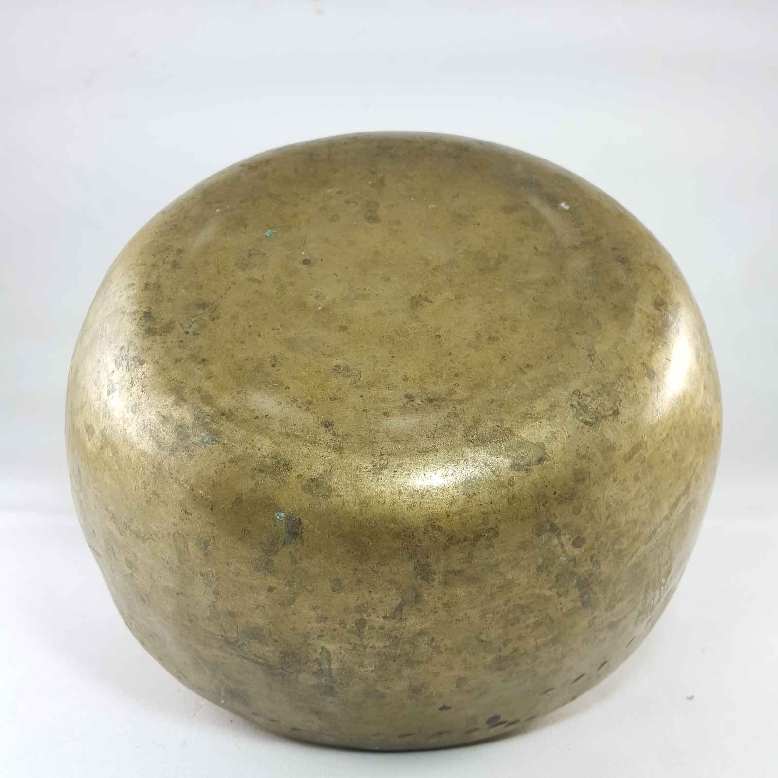 Old Hand Beaten Bronze kopre Singing Bowl, ultra Lightweight, professional Tool, select Accessories