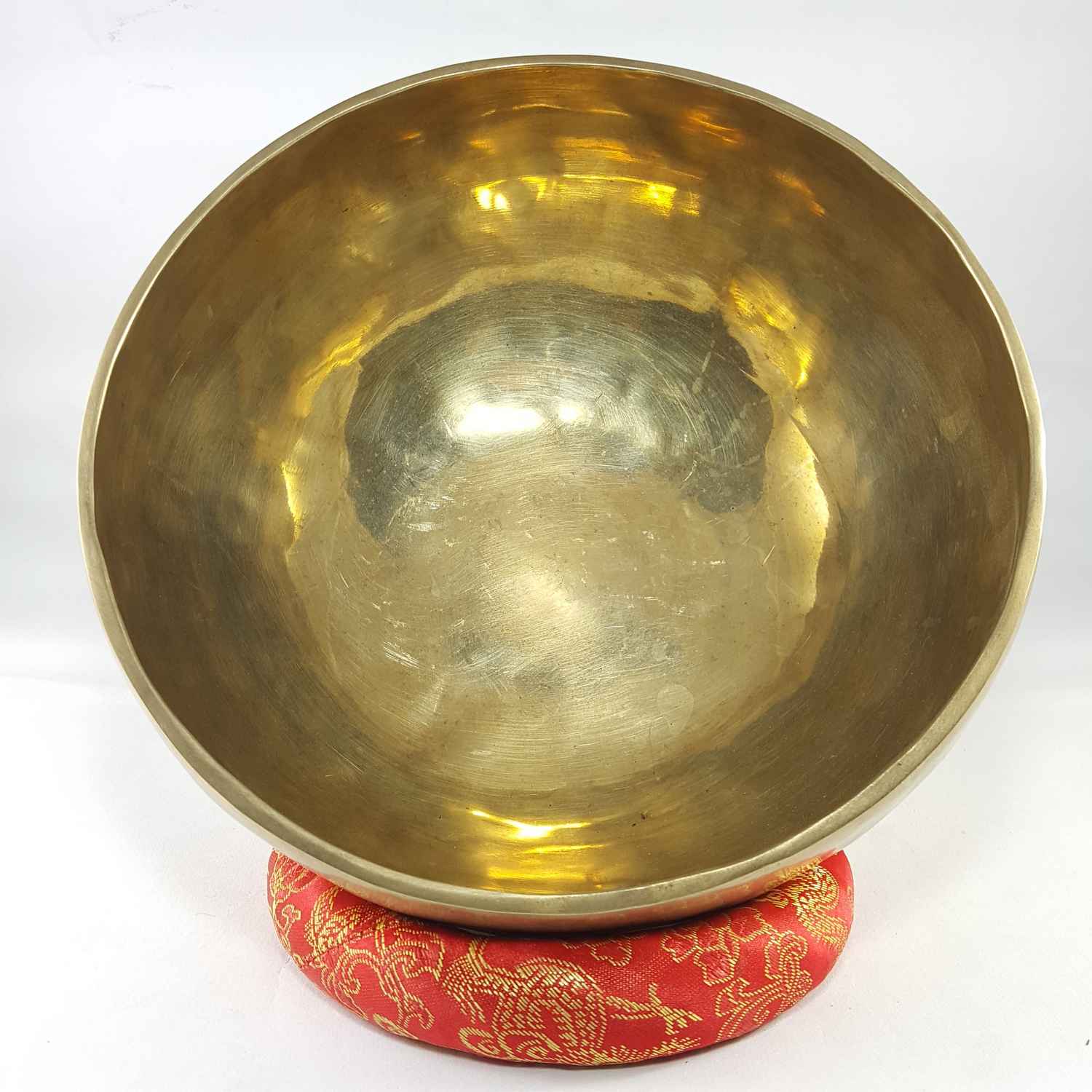 Hand Beaten Bronze Singing Bowl Glossy Finishing, <span Style=