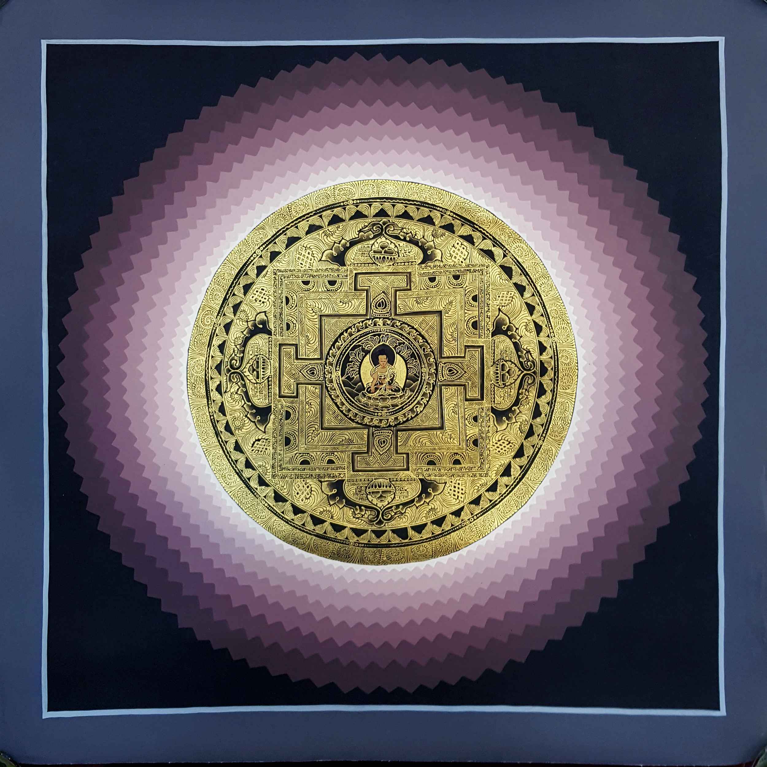 Purple Lotus Shading Mandala <span Style=