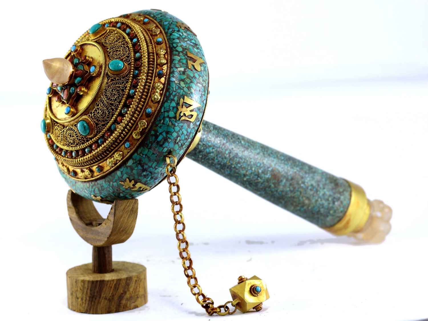 Real Stone Prayer Wheel <span Style=