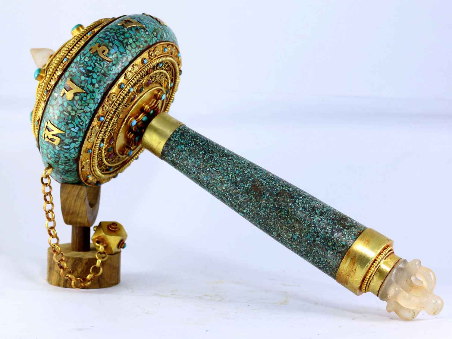 Real Stone Prayer Wheel <span Style=