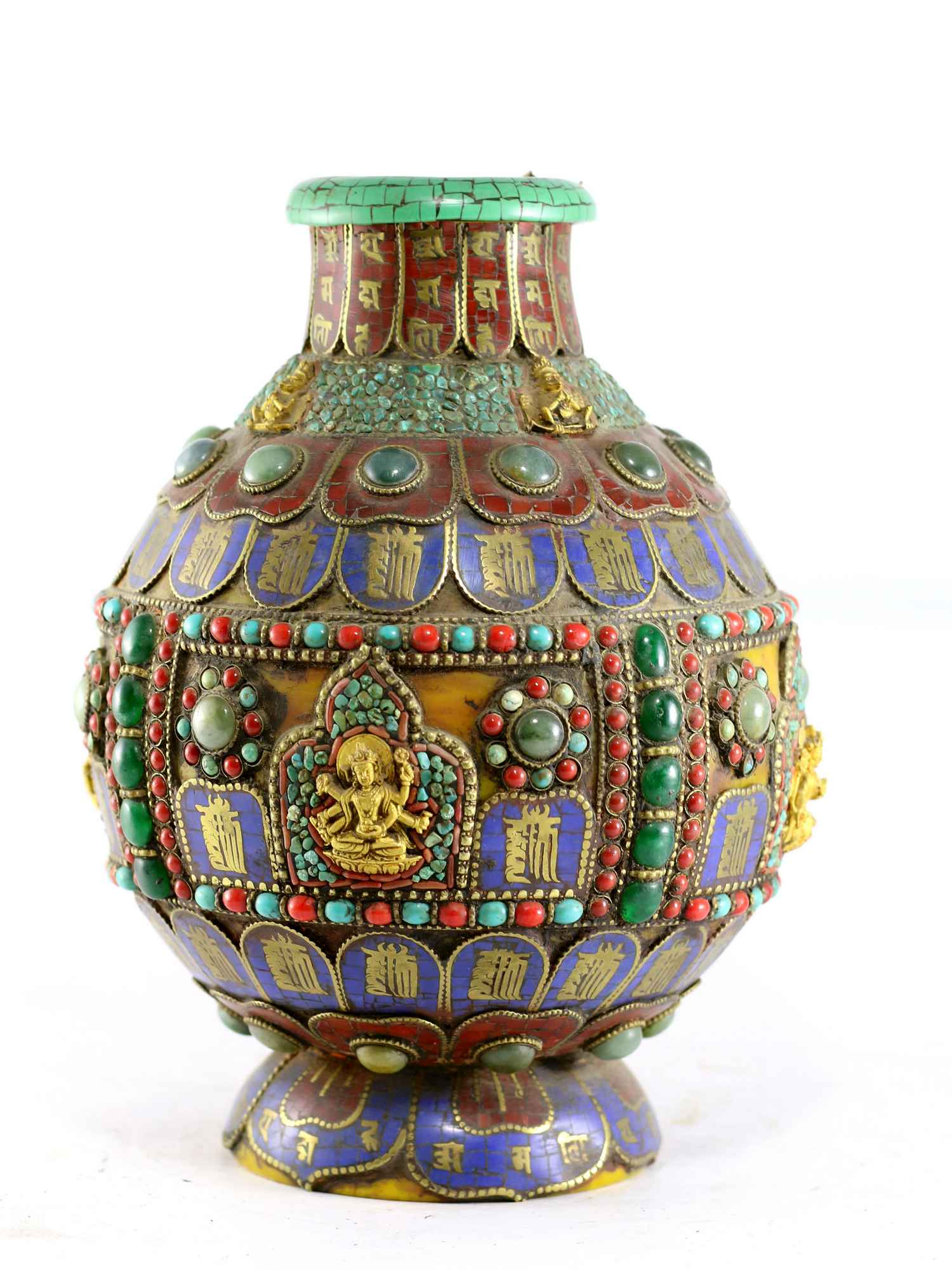 Tibetan Flower Vase : Vase <span Style=