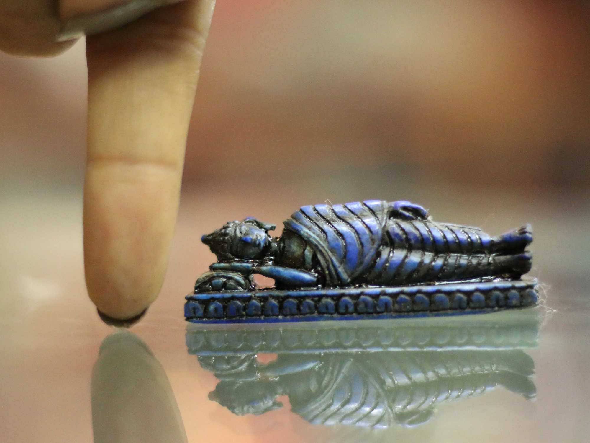 real Lapis Lazuli Statue Of Nirvana Buddha