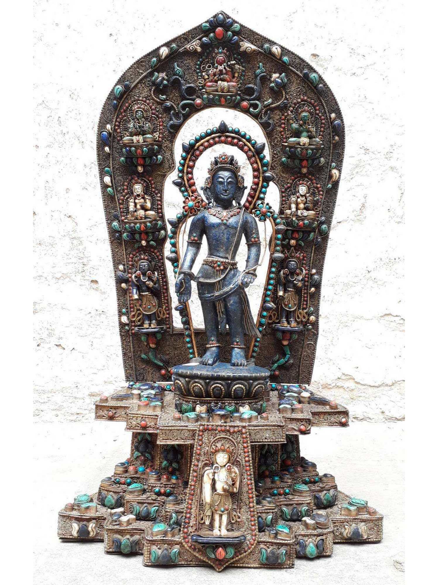 Turquoise Standing Padmapani Avalokiteshvara <span Style=