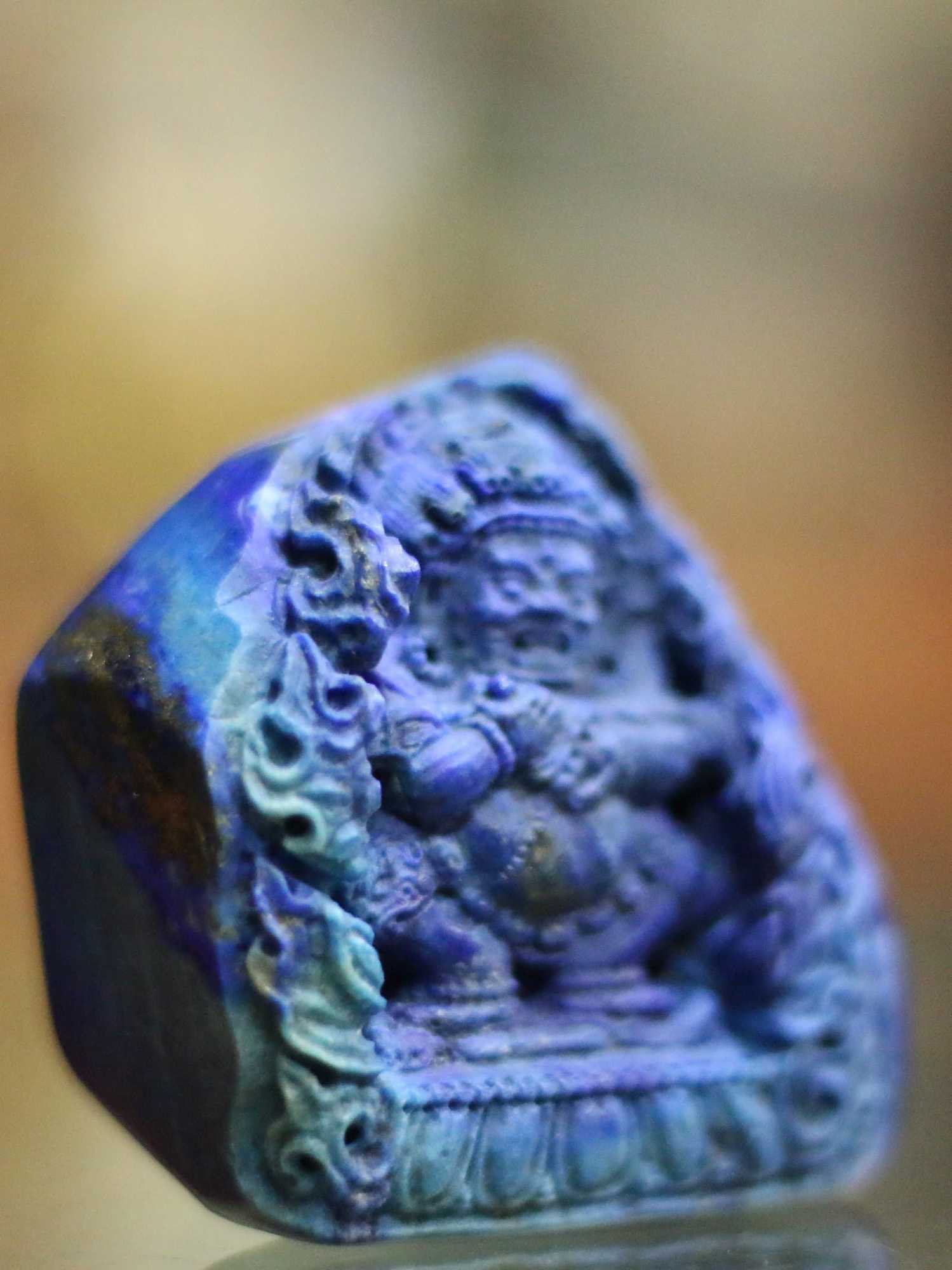 lapis Lazuli Mahakala Panjaranatha hand Carved
