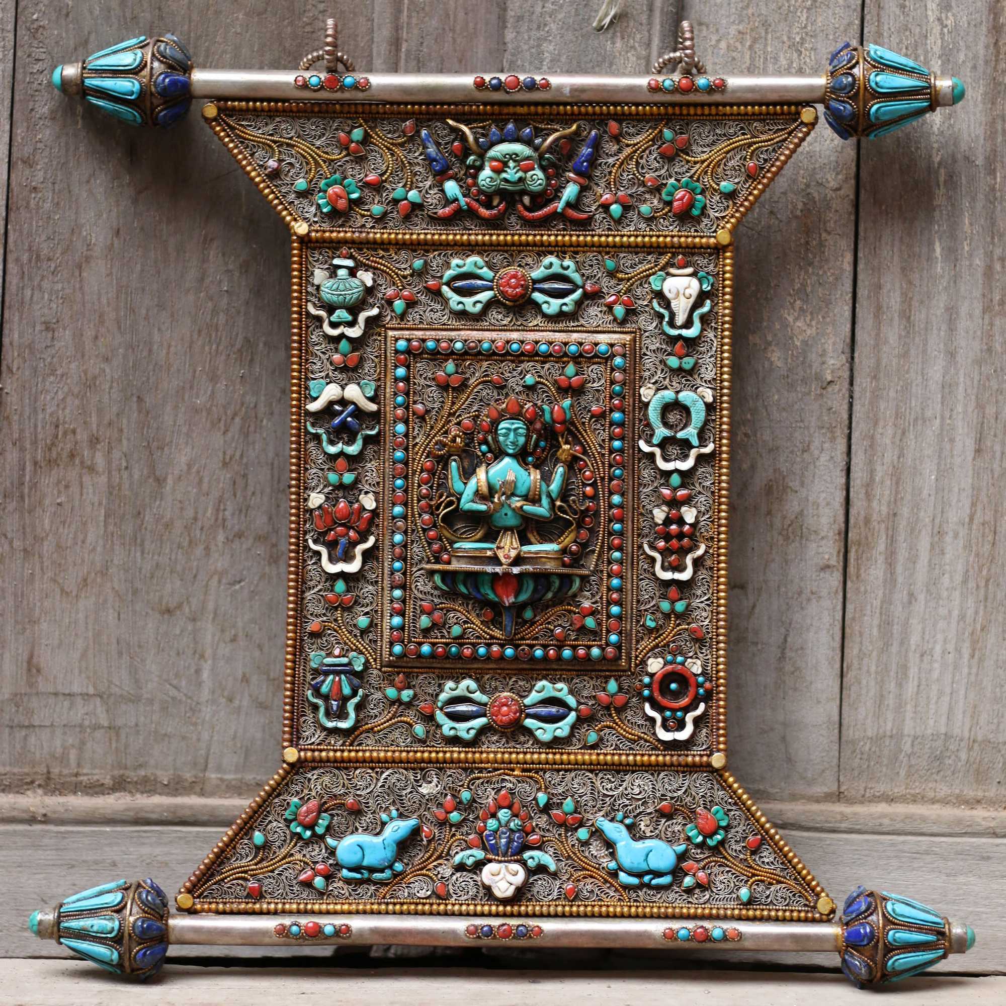 Chengrezig Wooden Wall Hanging <span Style=