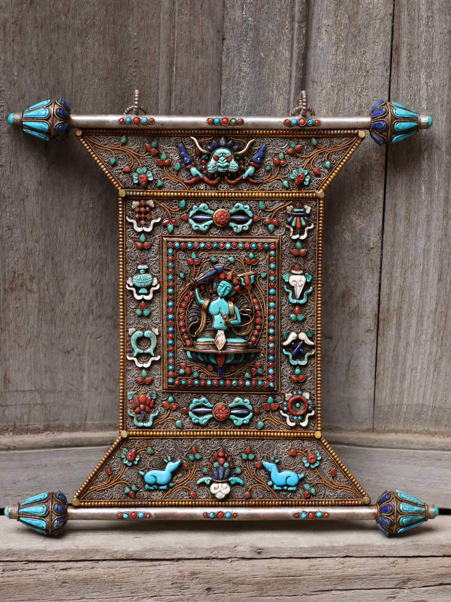 Manjushri Wooden Wall Hanging <span Style=