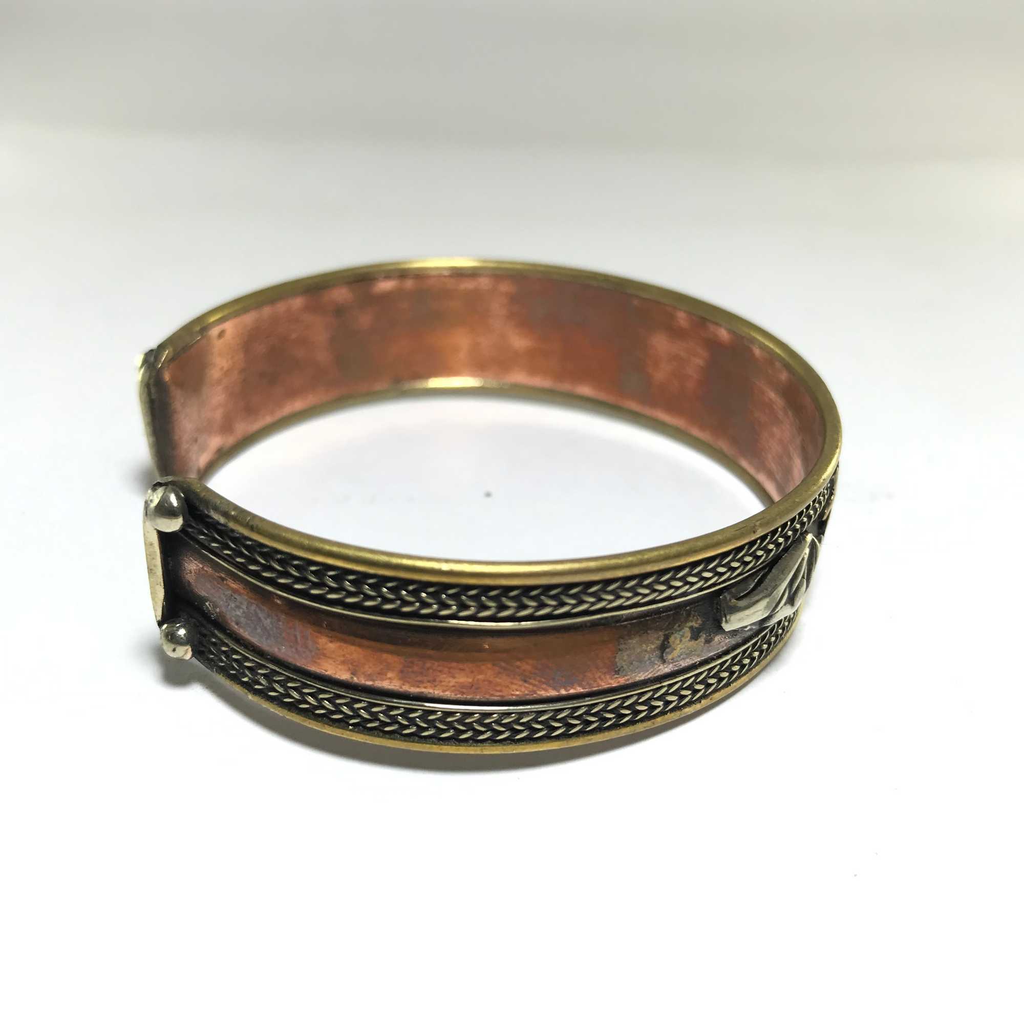 Copper Bracelet With Om Mani Padme Hum
