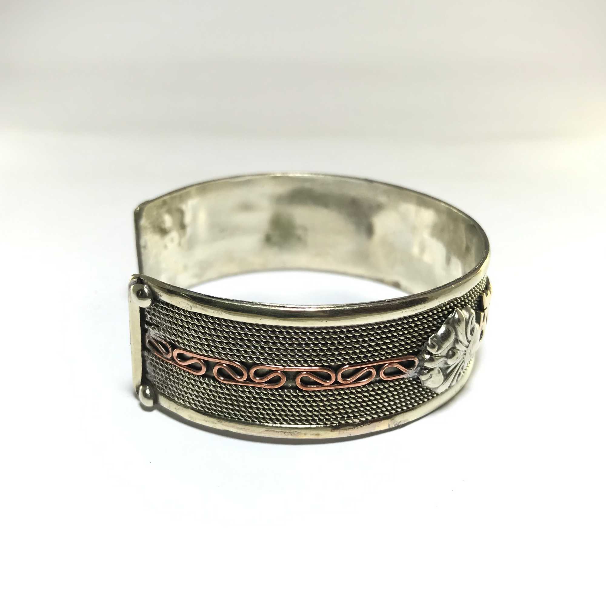Metal Bracelet With Om Mani Padme Hum