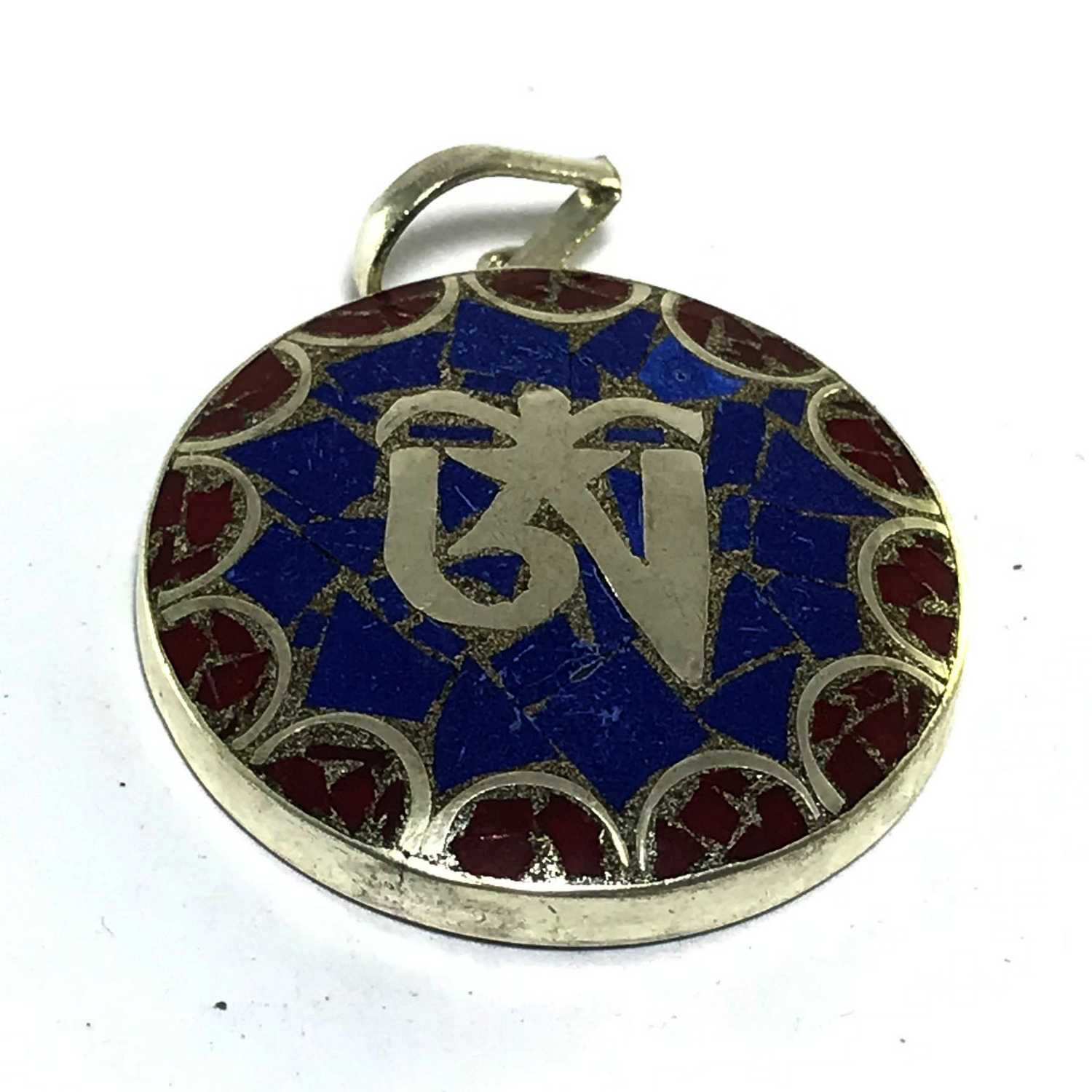 Tibetan Om Metal Pendant <span Style=