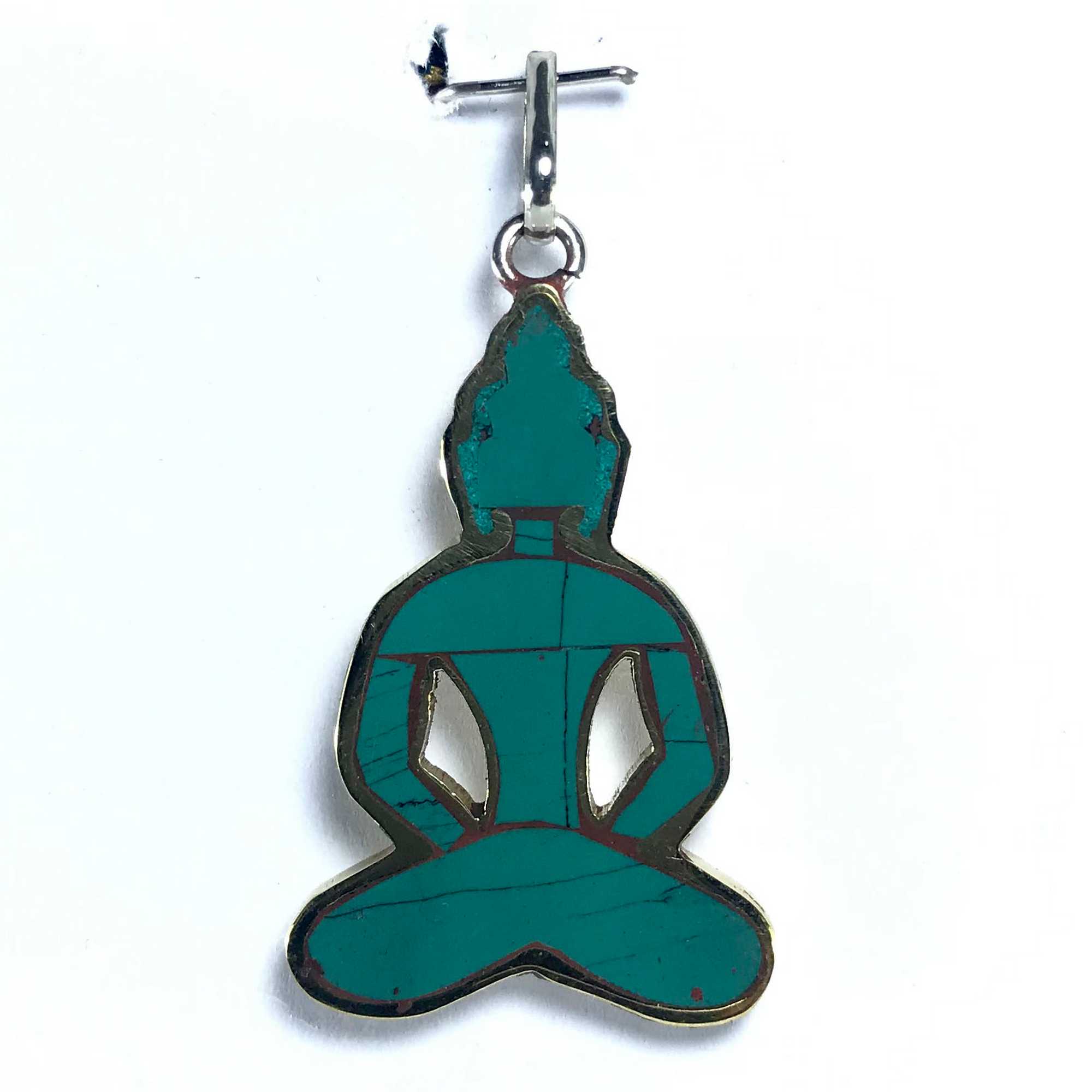 White Metal Buddha Pendant <span Style=