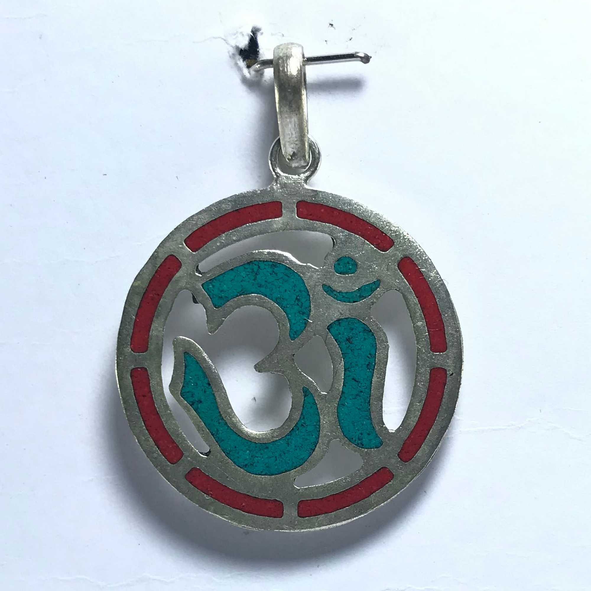 White Metal Om Pendant