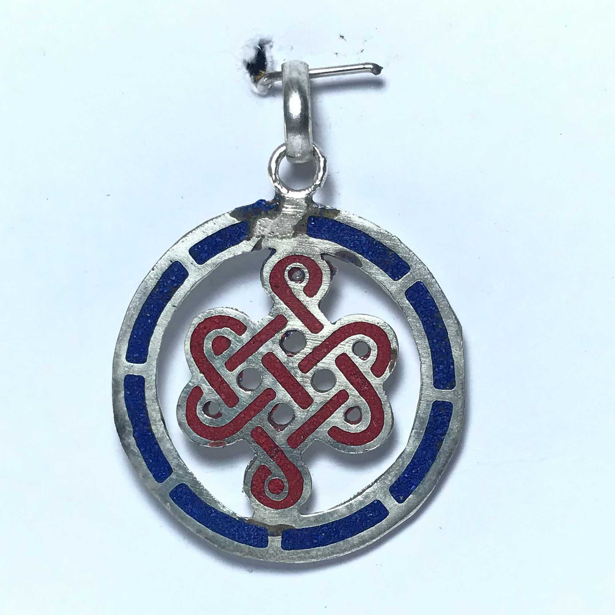 White Metal Endless Knot Pendant