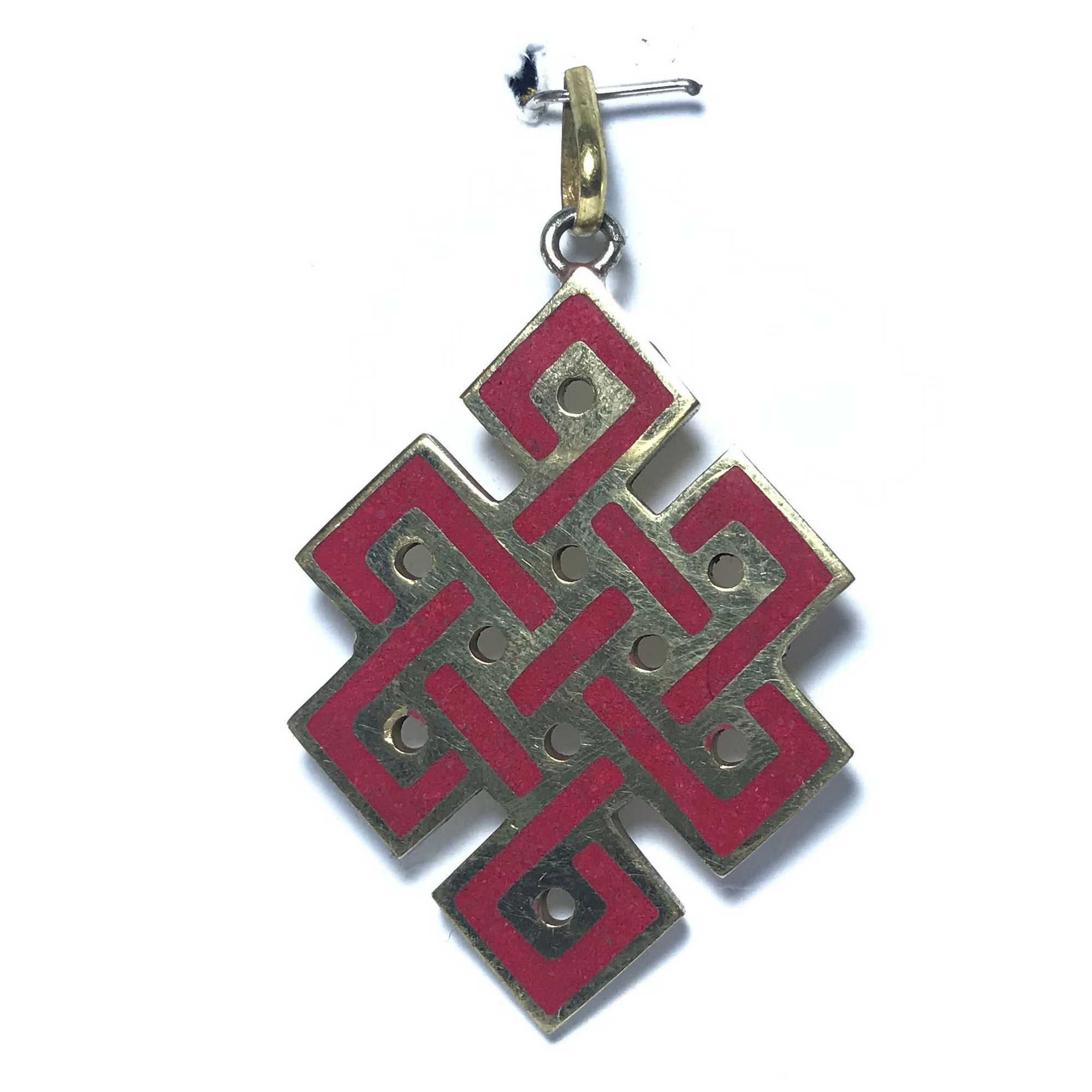 White Metal Endless Knot Pendant