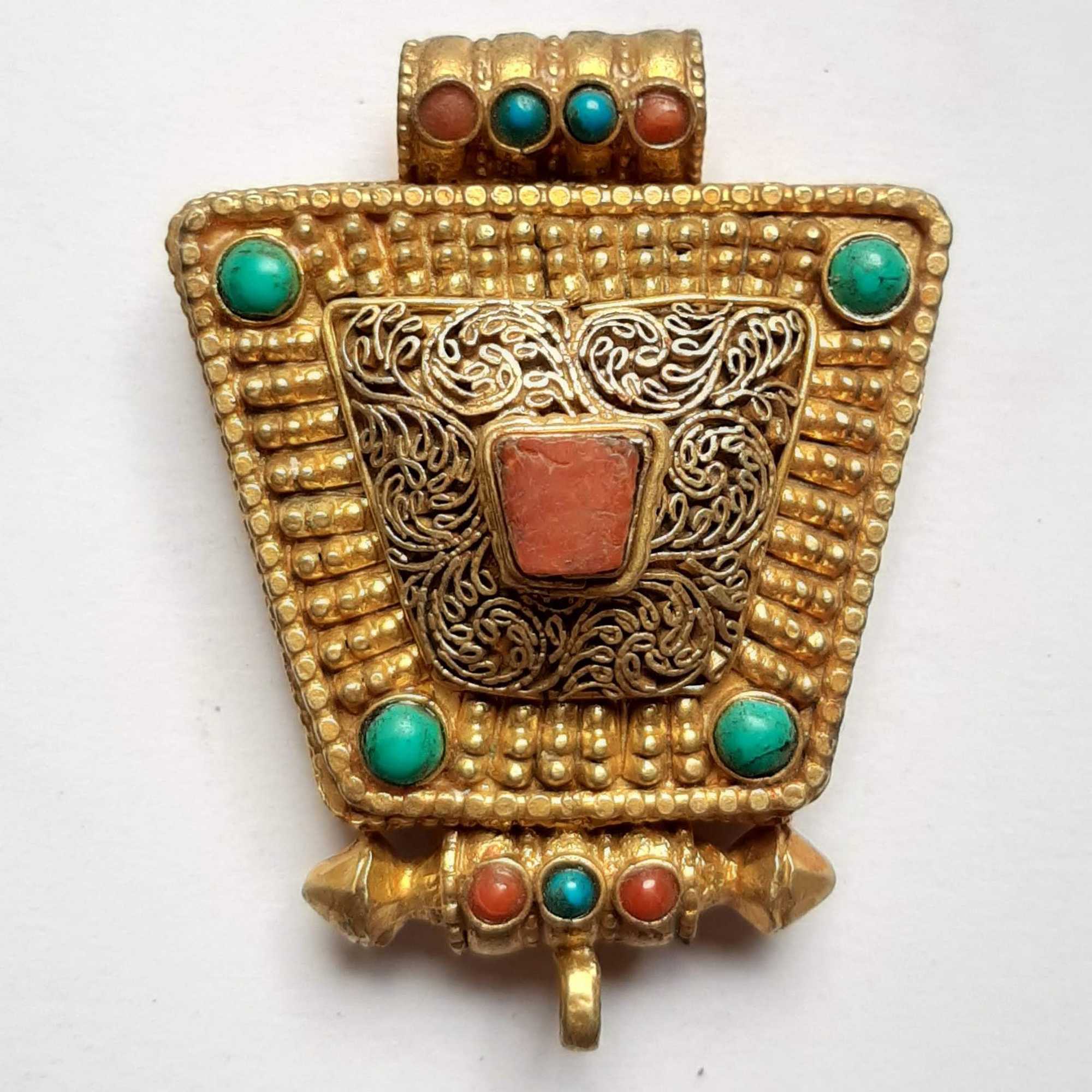 Tibetan Ghau Amulet, <span Style=