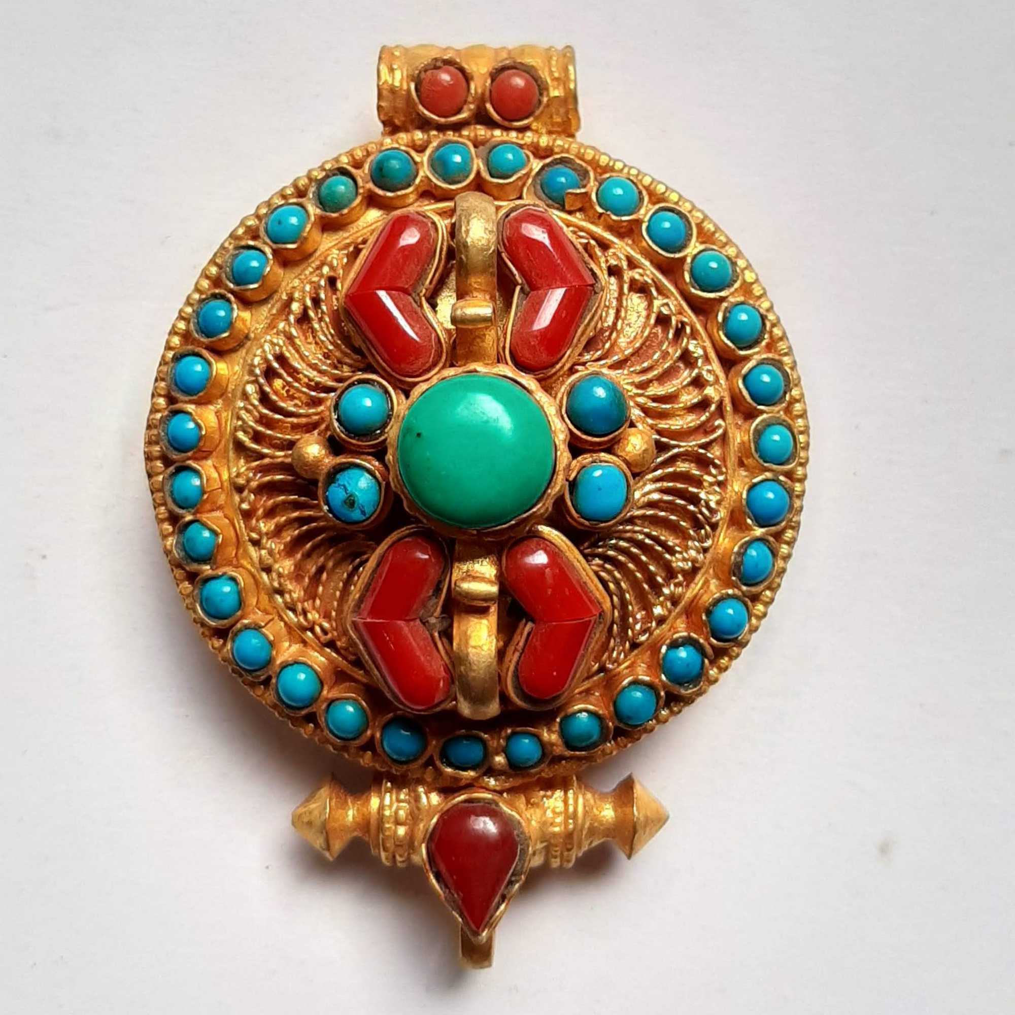 Tibetan Ghau Amulet, <span Style=