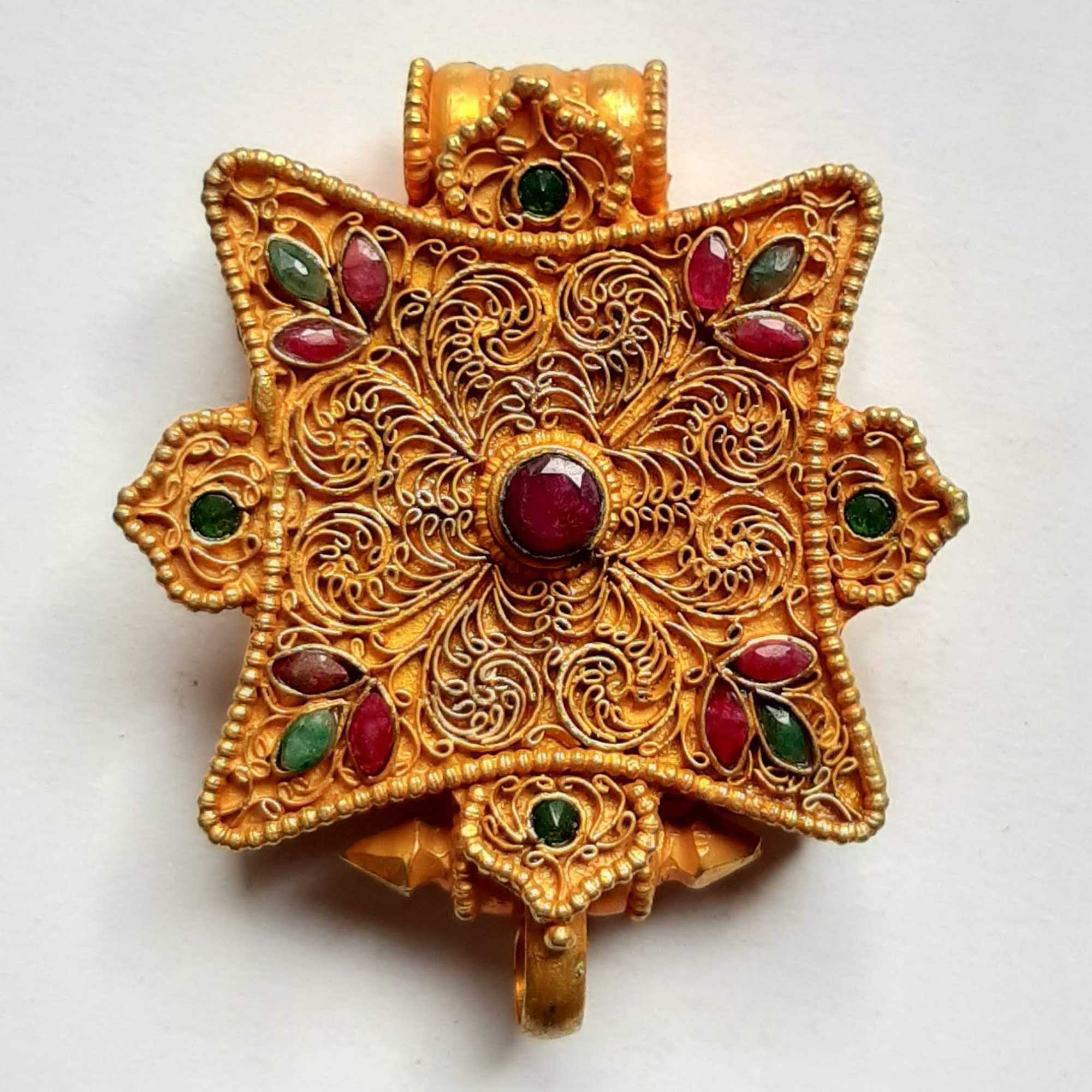 Tibetan Ghau Amulet, <span Style=