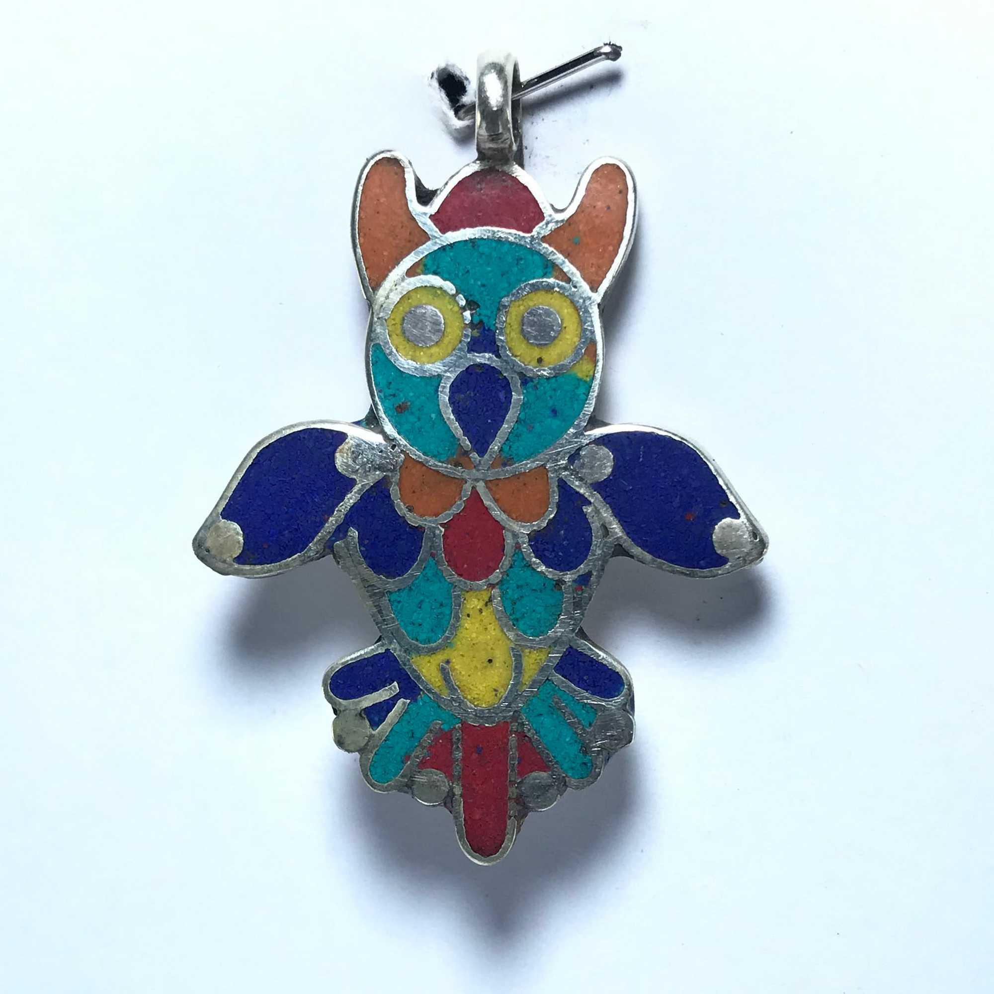 Metal Owl Pendant <span Style=