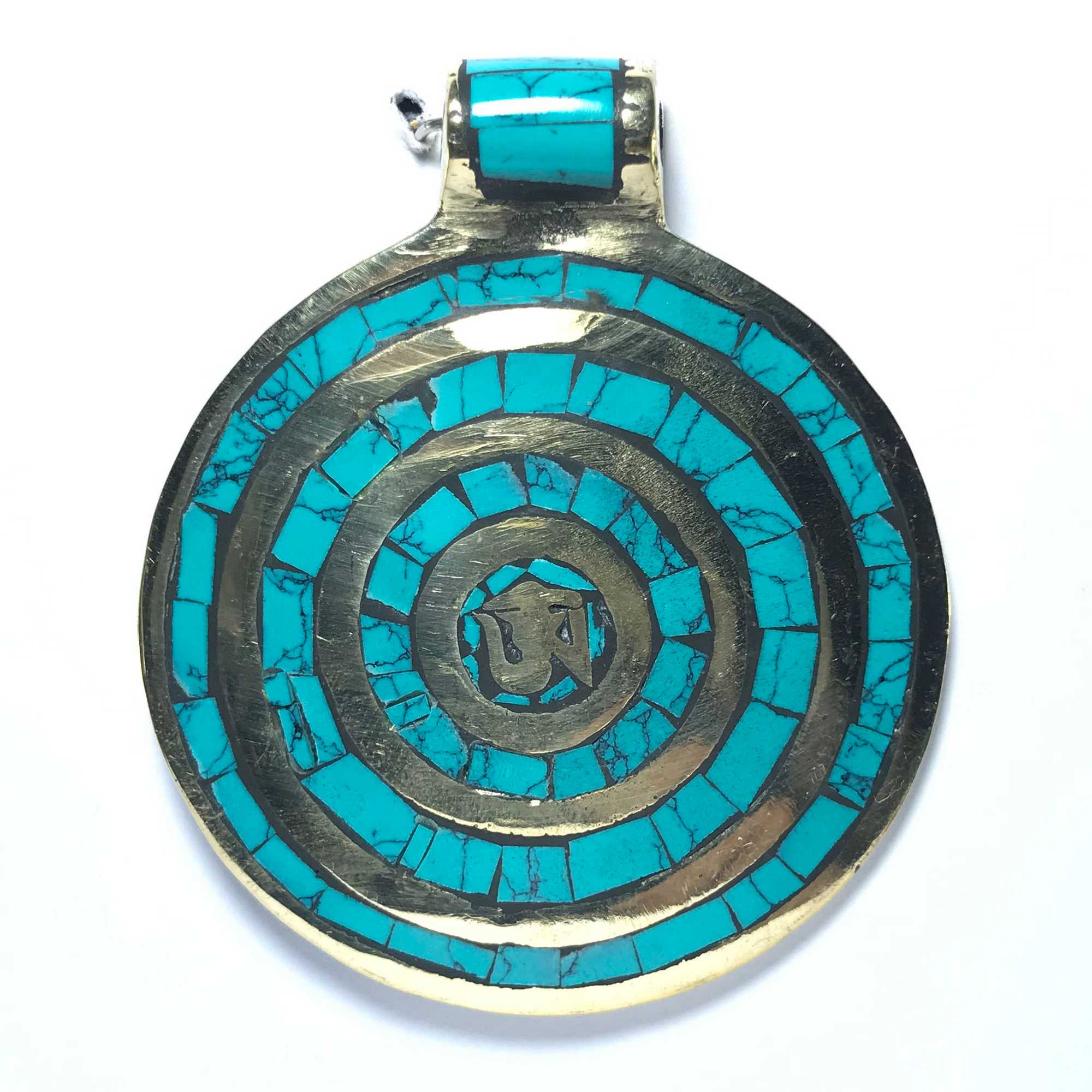 Metal Tourquise Pendant <span Style=