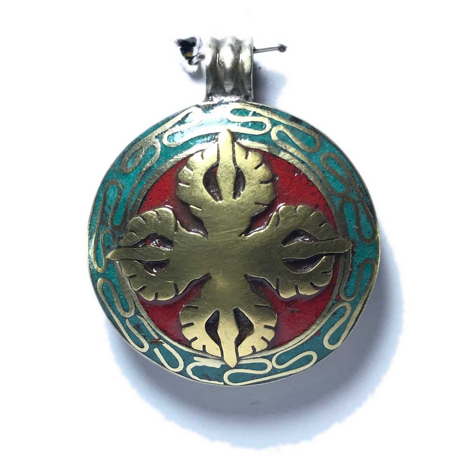 Metal Double Dorje Pendant
