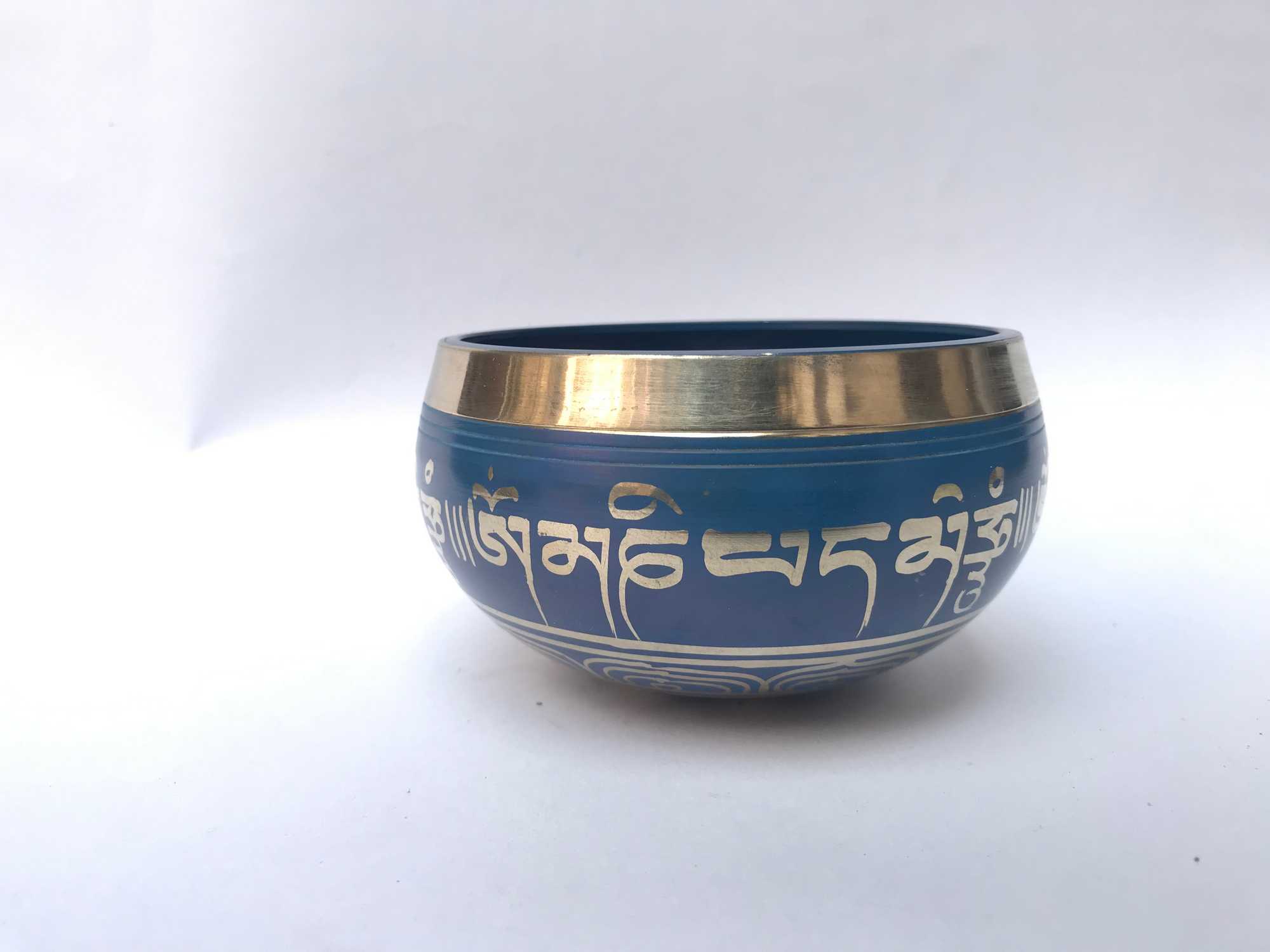 bronze, Casting Singing Bowls, With Buddha Eye In blue, select Accessories