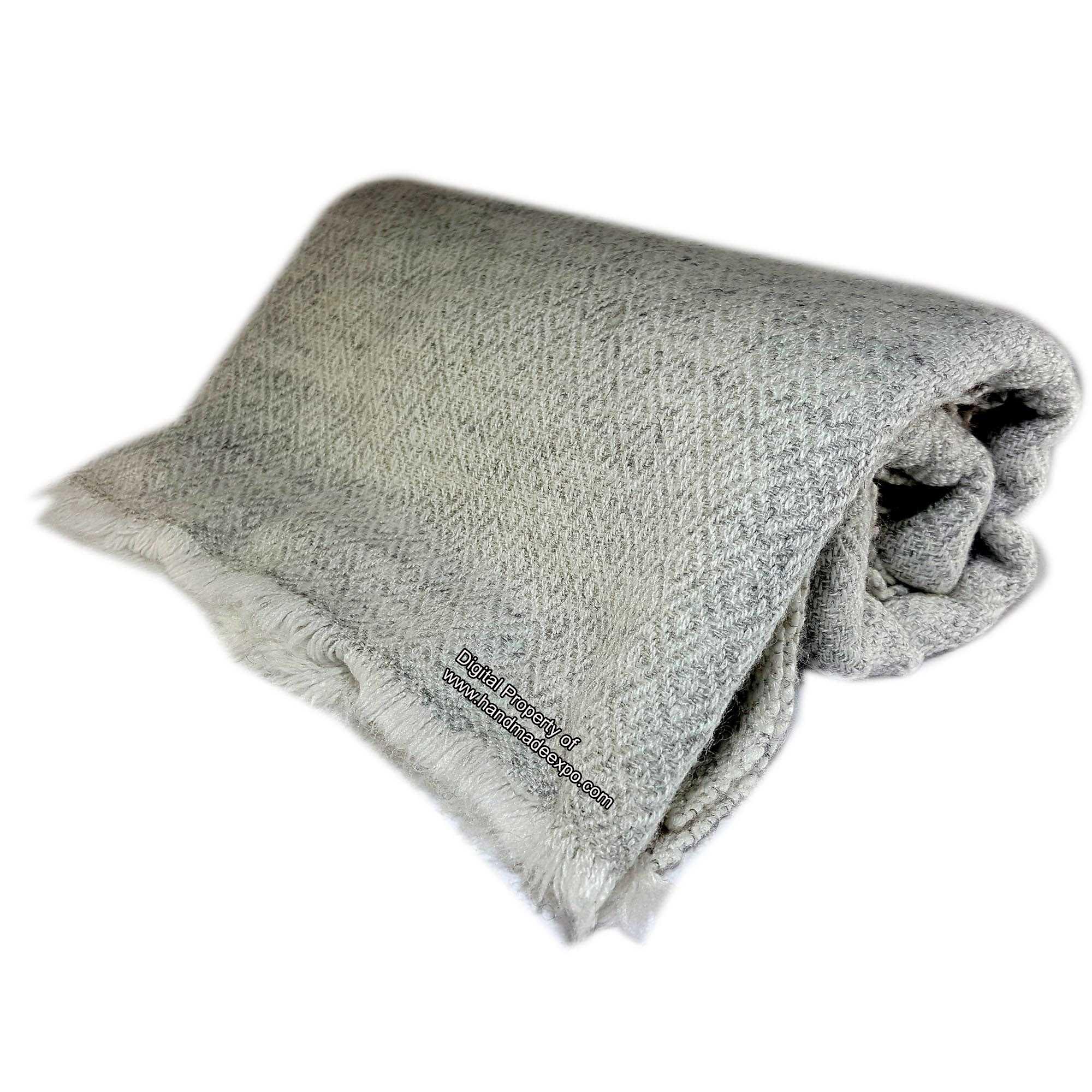 Pashmina Muffler, Thick Nepali Pashmina Shawl, Eight-ply Wool, Mix Pattern